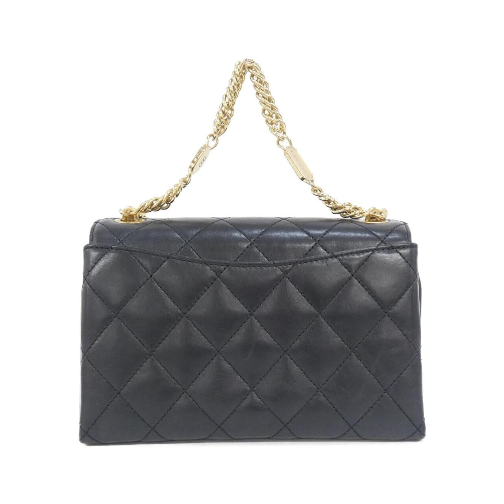 Chanel Black Leather Handbag (Pre-Owned)