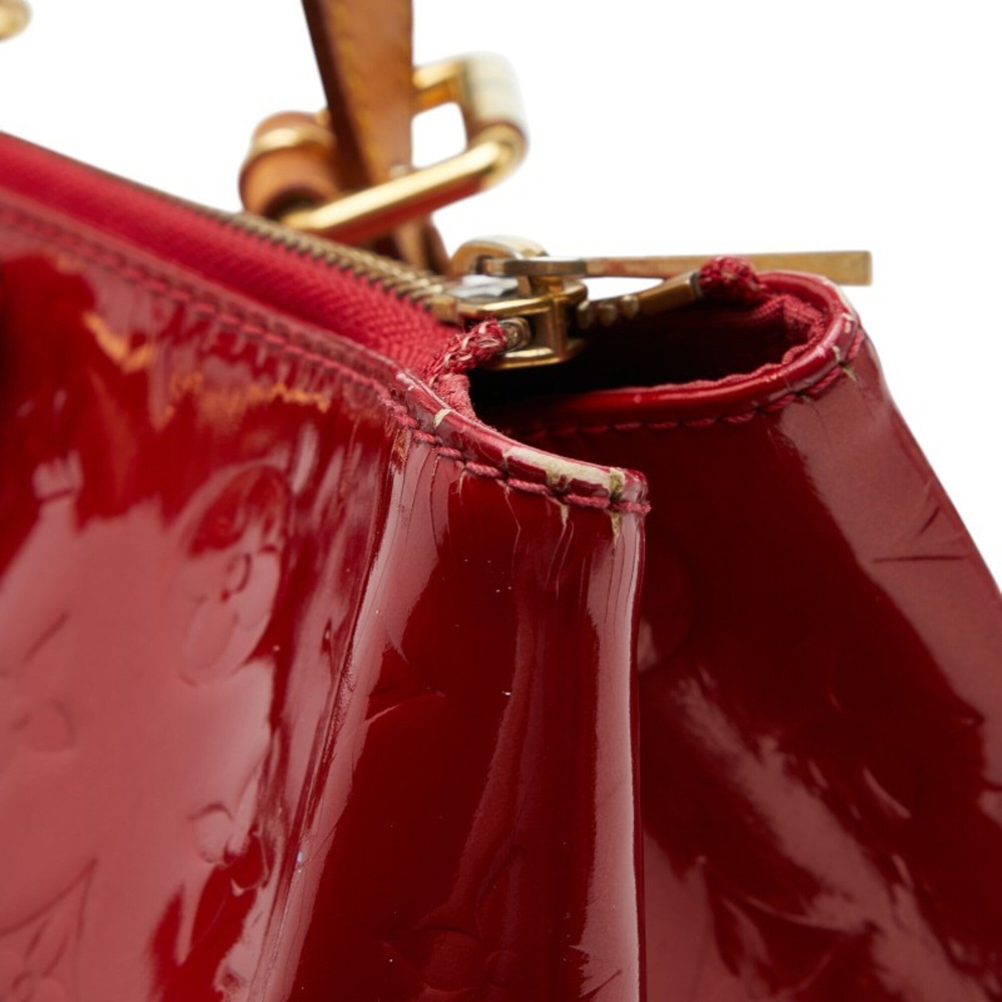 Louis Vuitton Pomme D'amour Red Color Patent Leather Handbag (Pre-Owned)