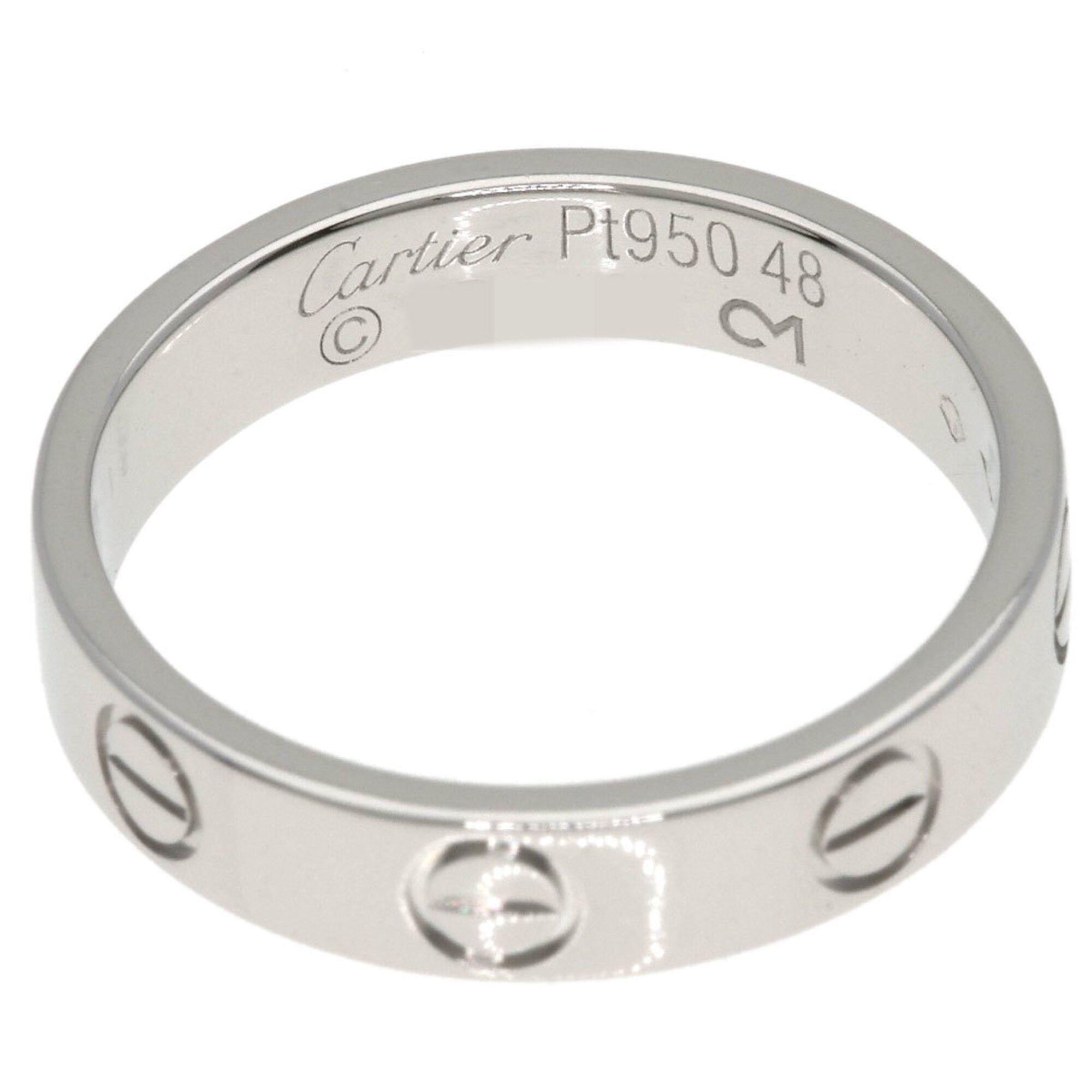 Cartier Platinum Platinum 950 Band Ring (Pre-Owned)