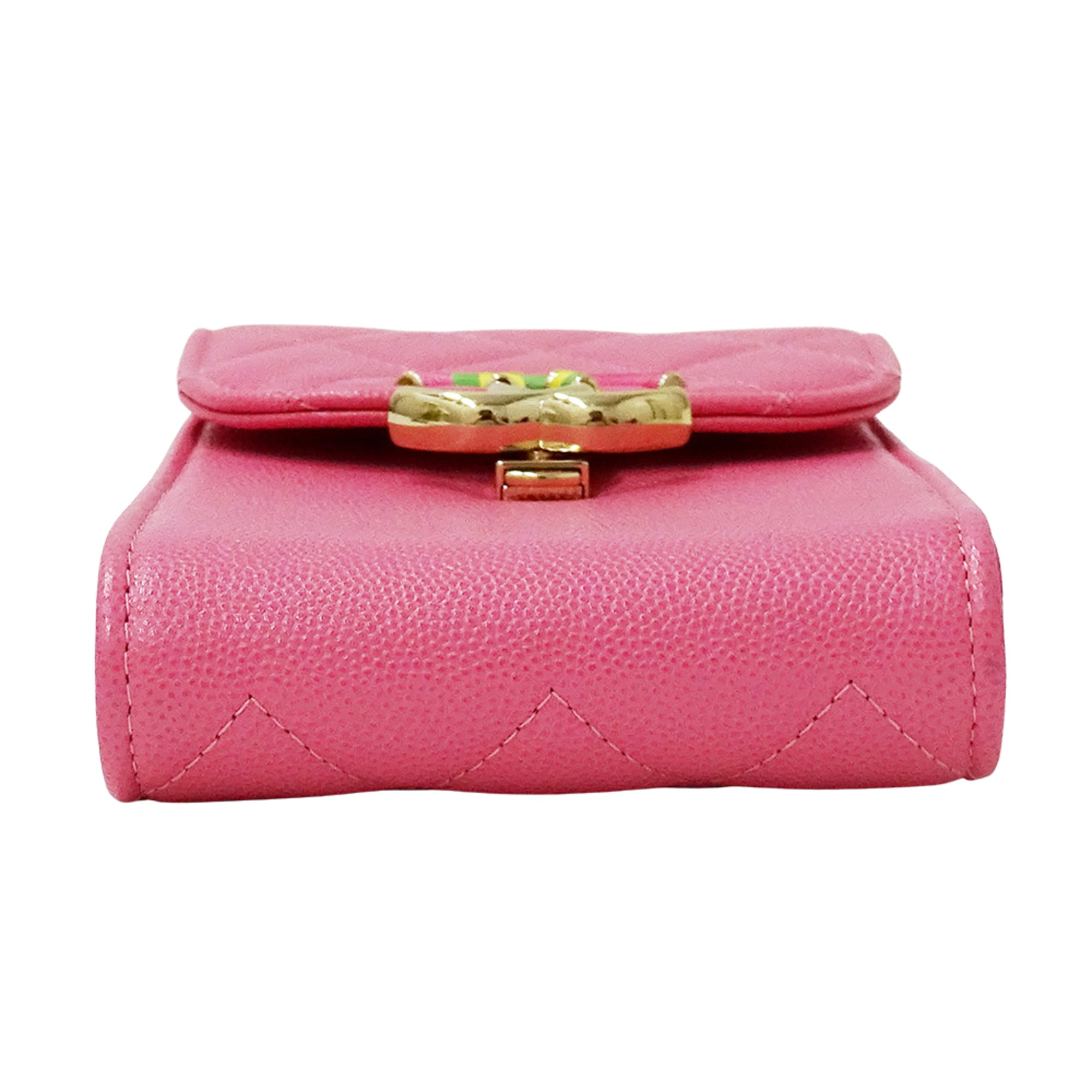 Chanel Pink Grained Calfskin Handbag Shoulder Bag (Pre-Owned)