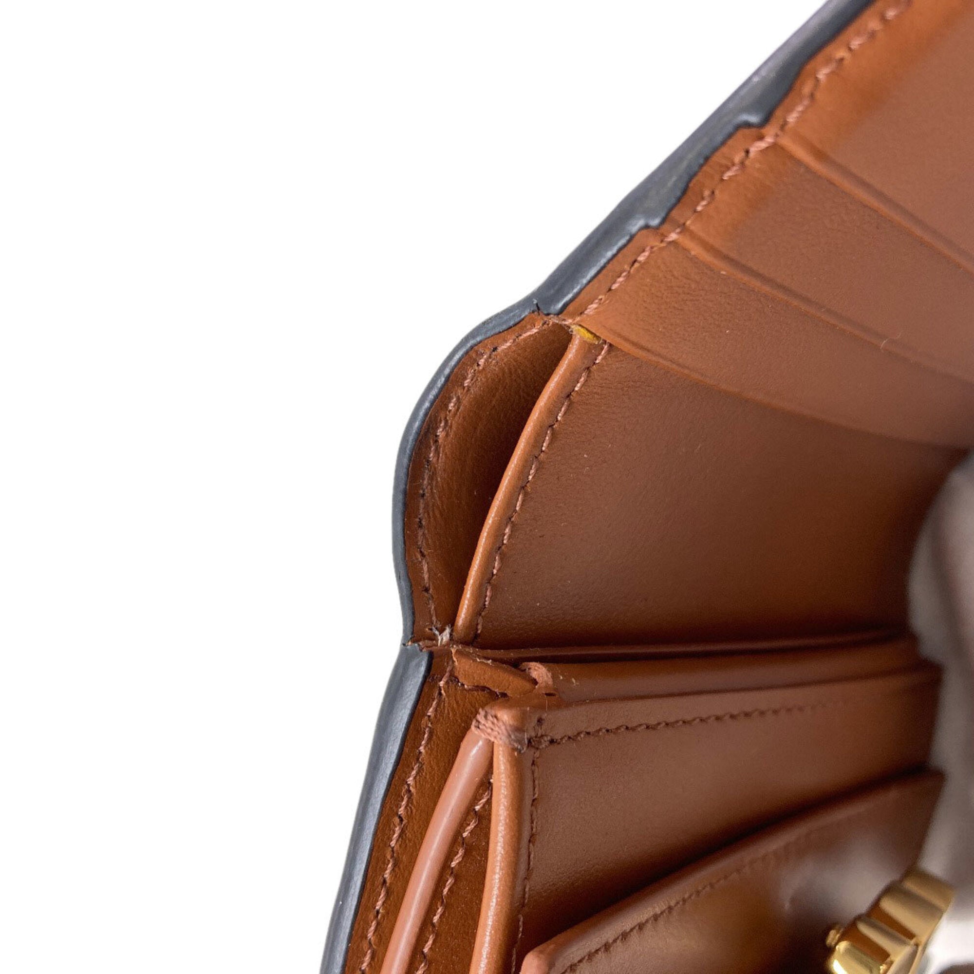 Celine Dark Brown Leather Wallet (Bi-Fold) (Pre-Owned)