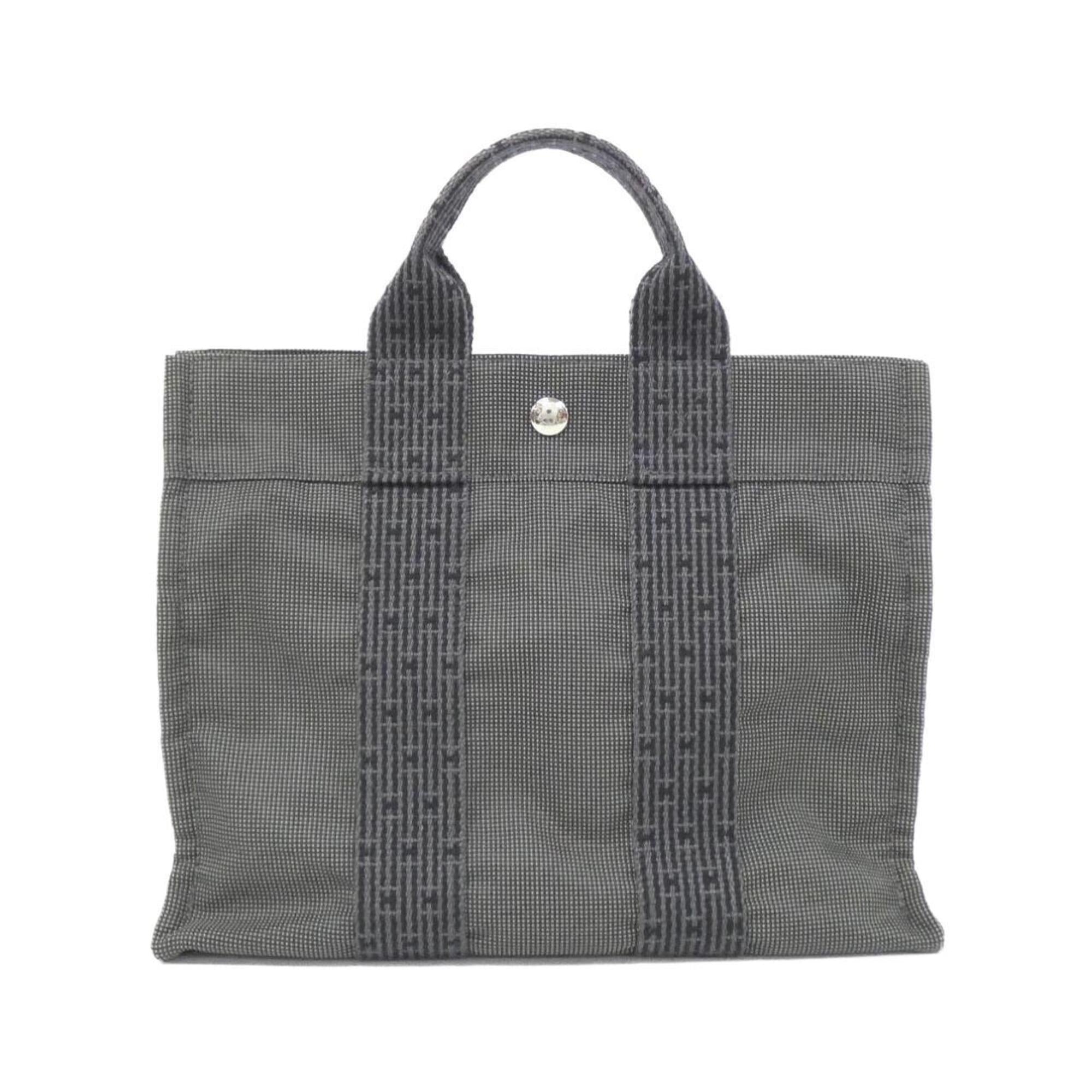 Hermes Black Canvas Handbag (Pre-Owned)