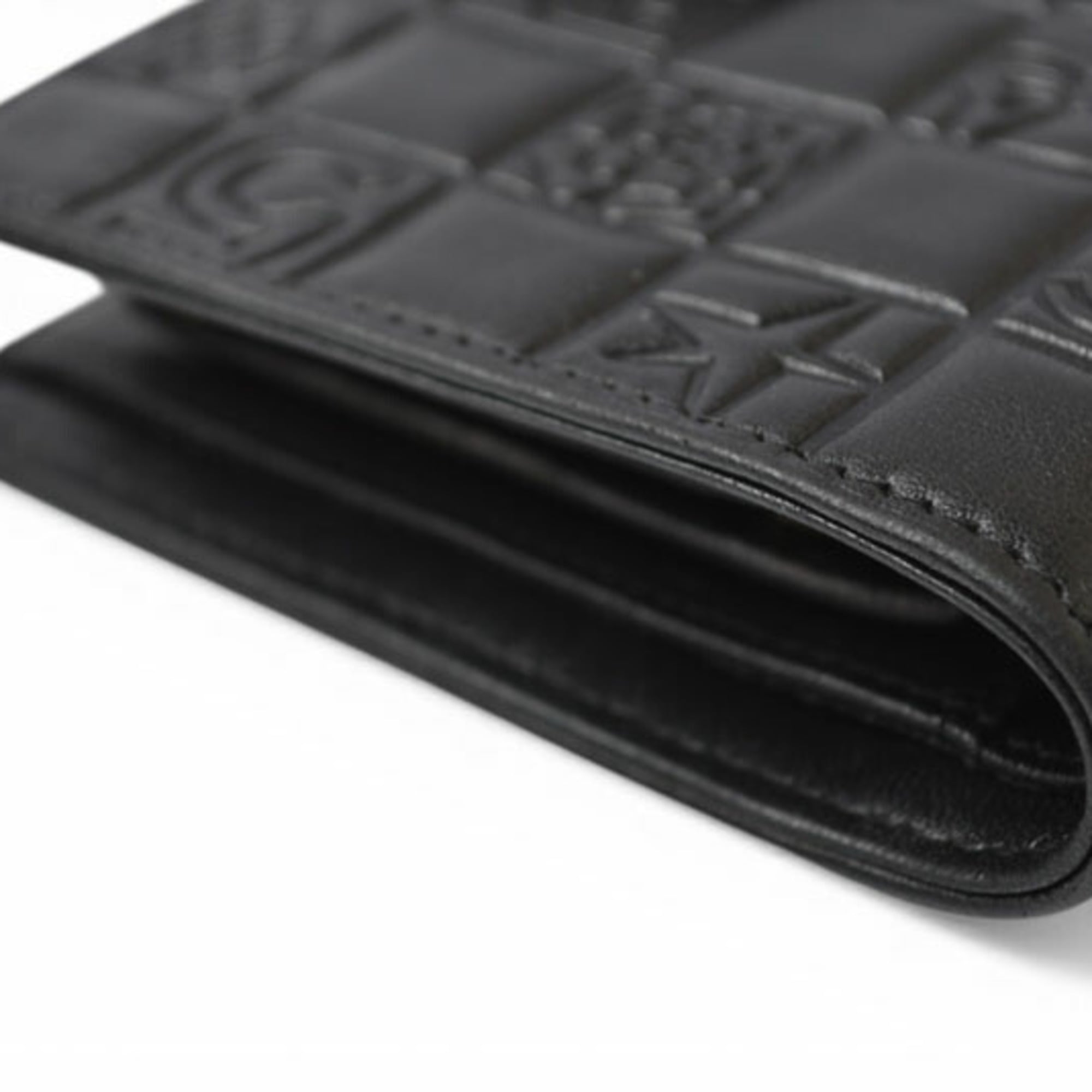 Chanel Black Leather Long Wallet (Bi-Fold) (Pre-Owned)