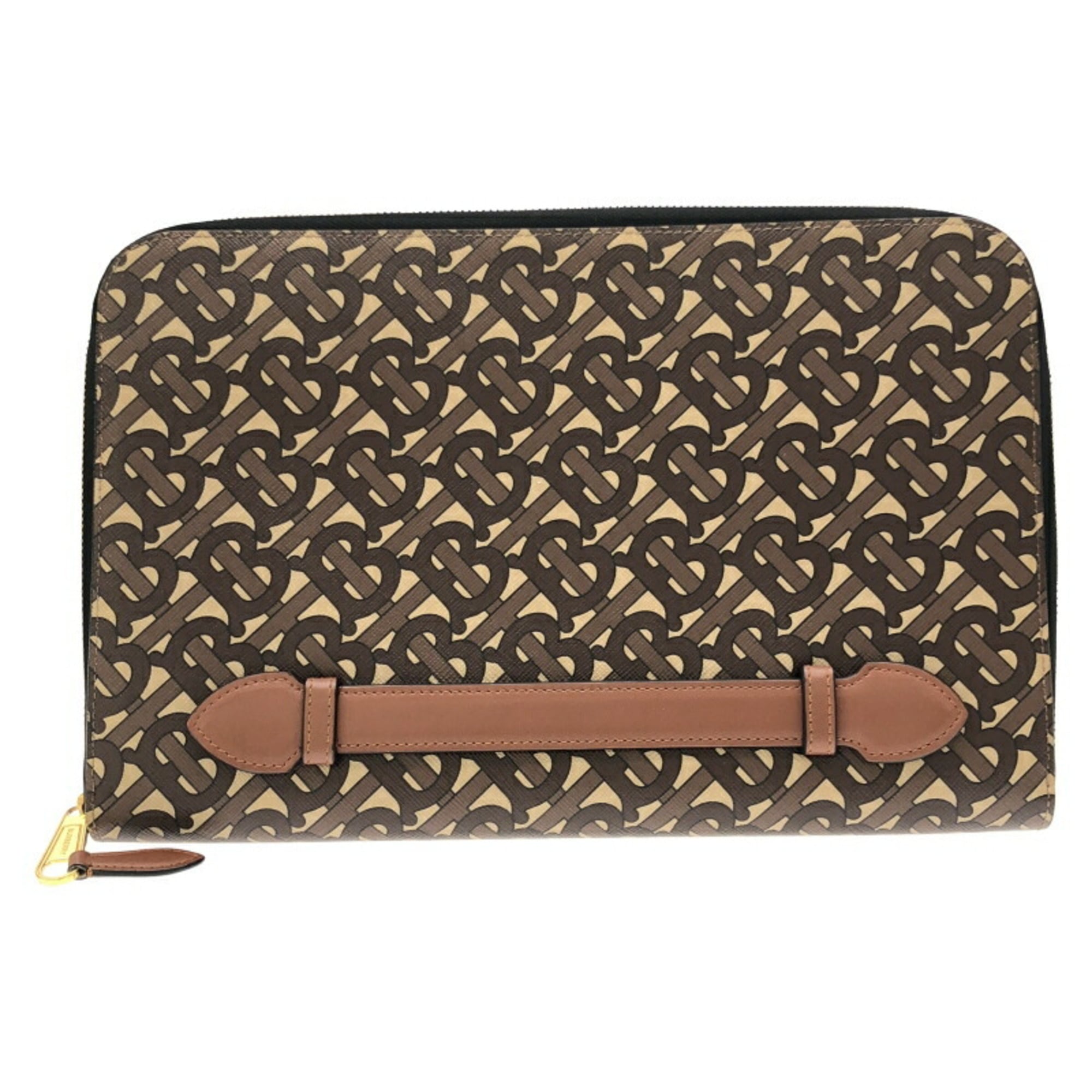Burberry Brown Pvc Clutch Bag (Pre-Owned)
