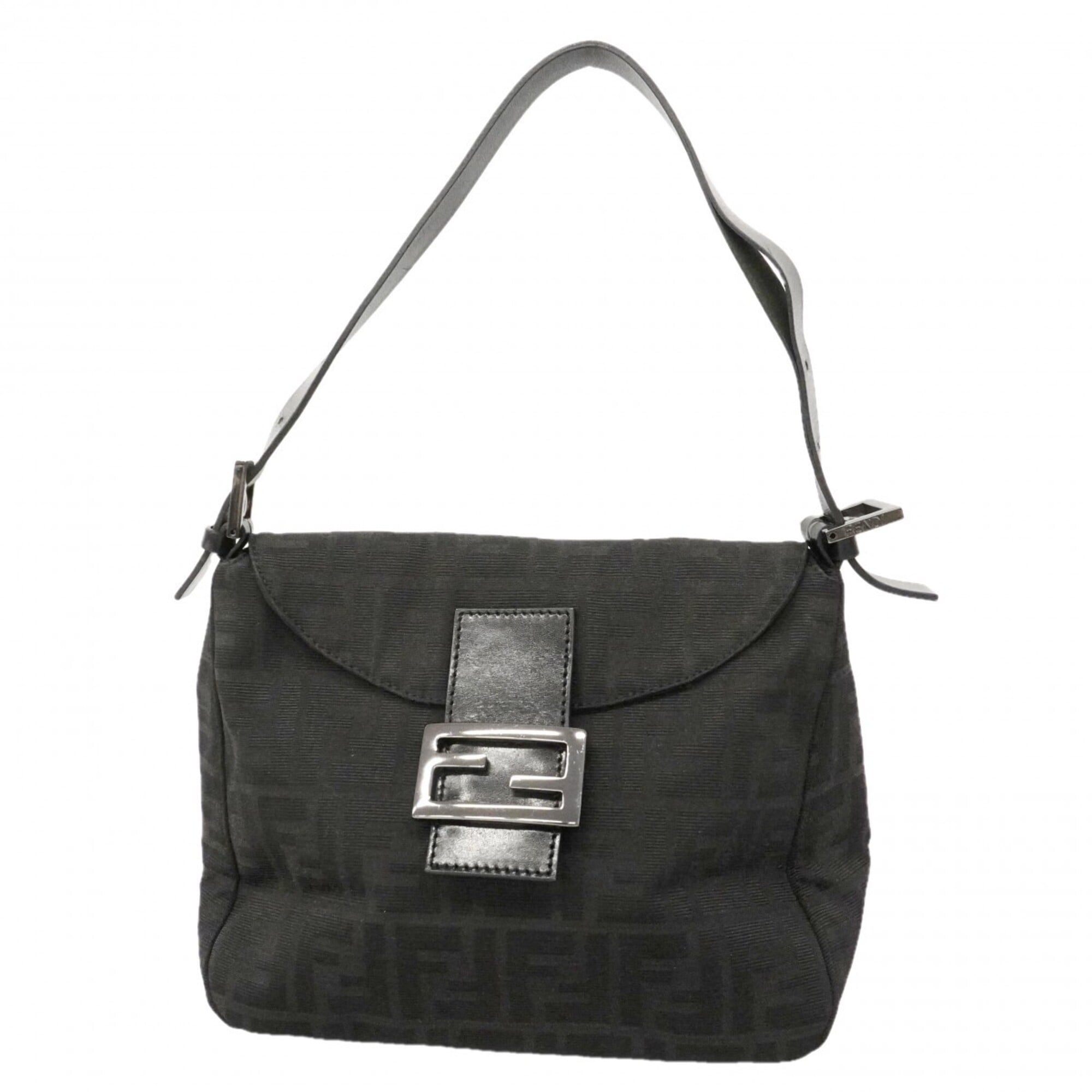 Fendi Black Nylon Canvas Handbag (Pre-Owned)
