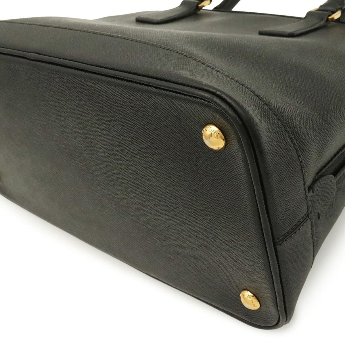 Prada Saffiano Black Nero Leather Handbag Shoulder Bag Tote Bag (Pre-Owned)