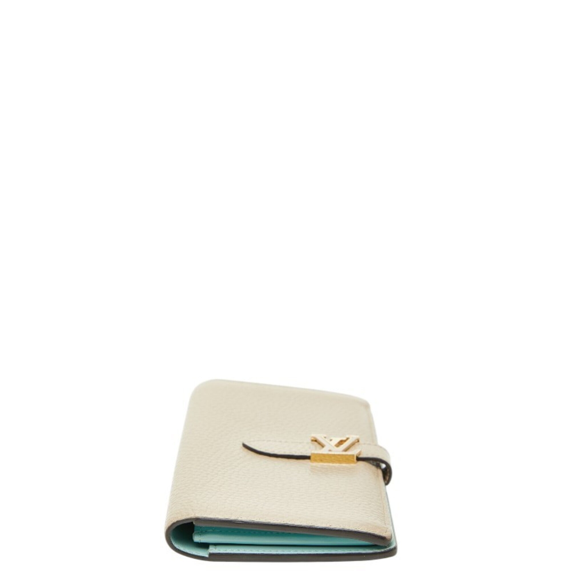 Louis Vuitton Beige Leather Long Wallet (Bi-Fold) (Pre-Owned)