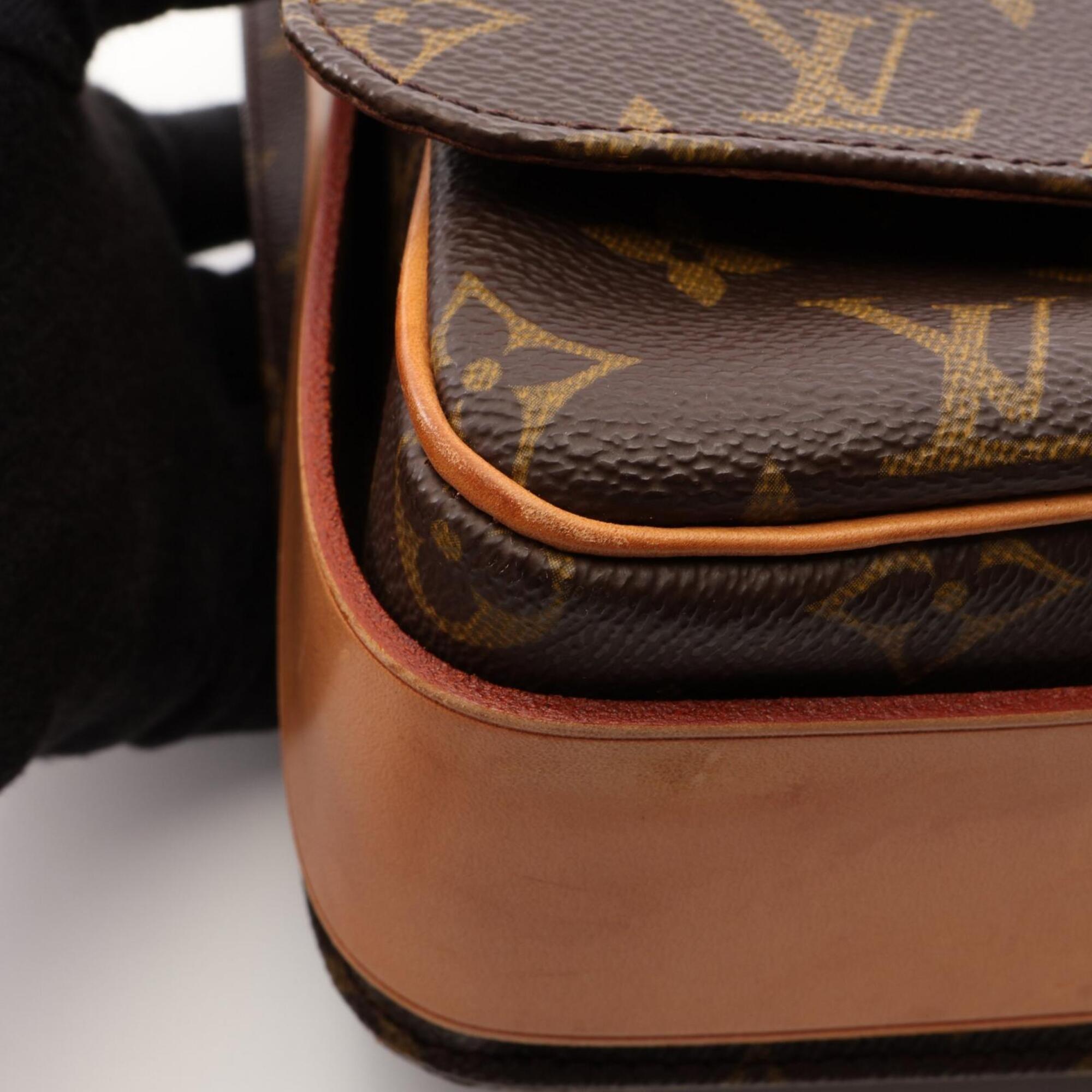 Louis Vuitton Brown Coated Canvas Pvc Monogram Leather Handbag Shoulder Bag (Pre-Owned)