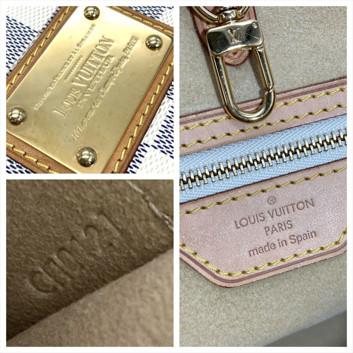 Louis Vuitton Damier Azur White Damier Azur Tote Bag (Pre-Owned)