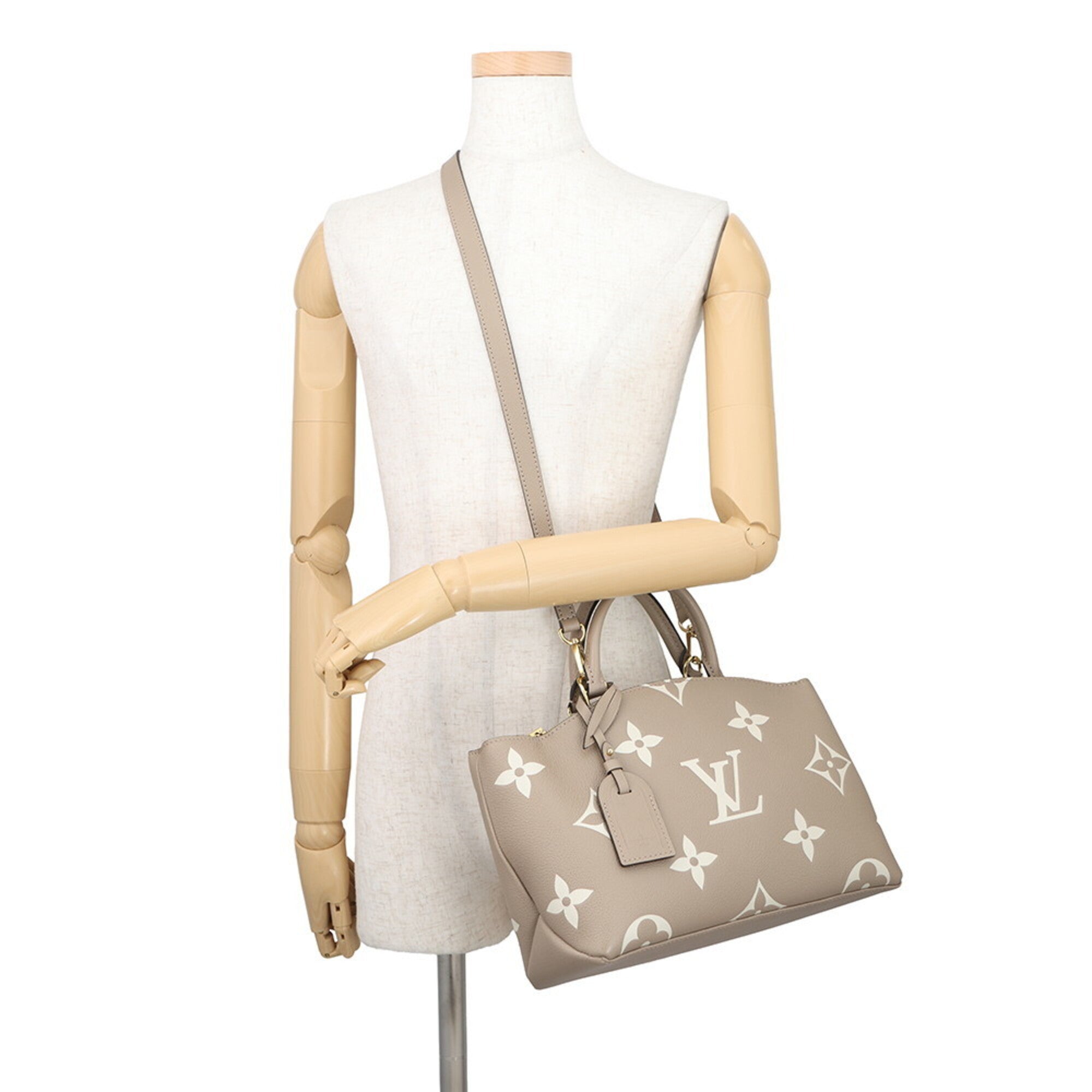 Louis Vuitton Cream Tourterelle Monogram Empreinte Handbag Shoulder Bag (Pre-Owned)