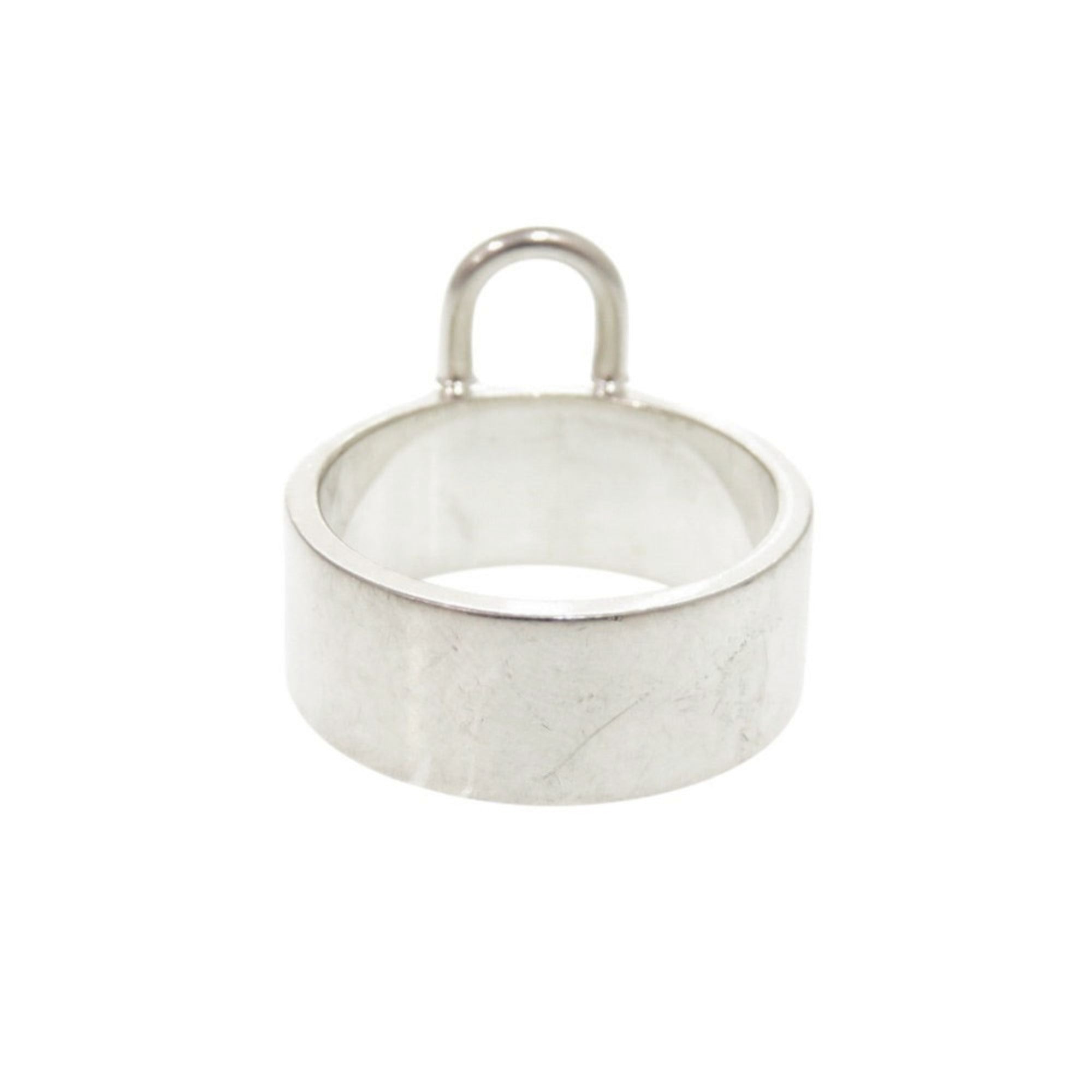 Hermes Silver Silver 925 Band Ring (Pre-Owned)