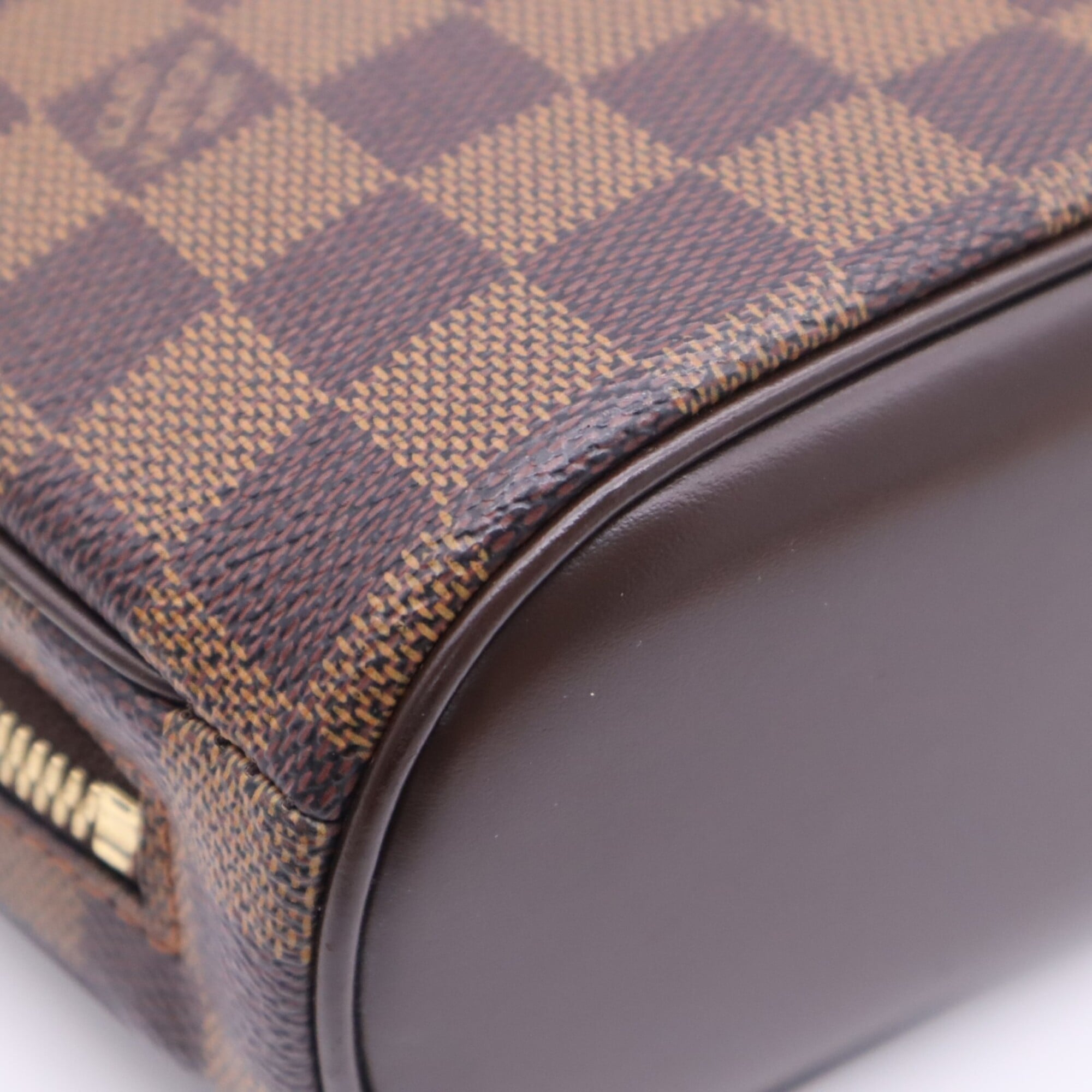 Louis Vuitton Beige Brown Coated Canvas Leather Handbag (Pre-Owned)