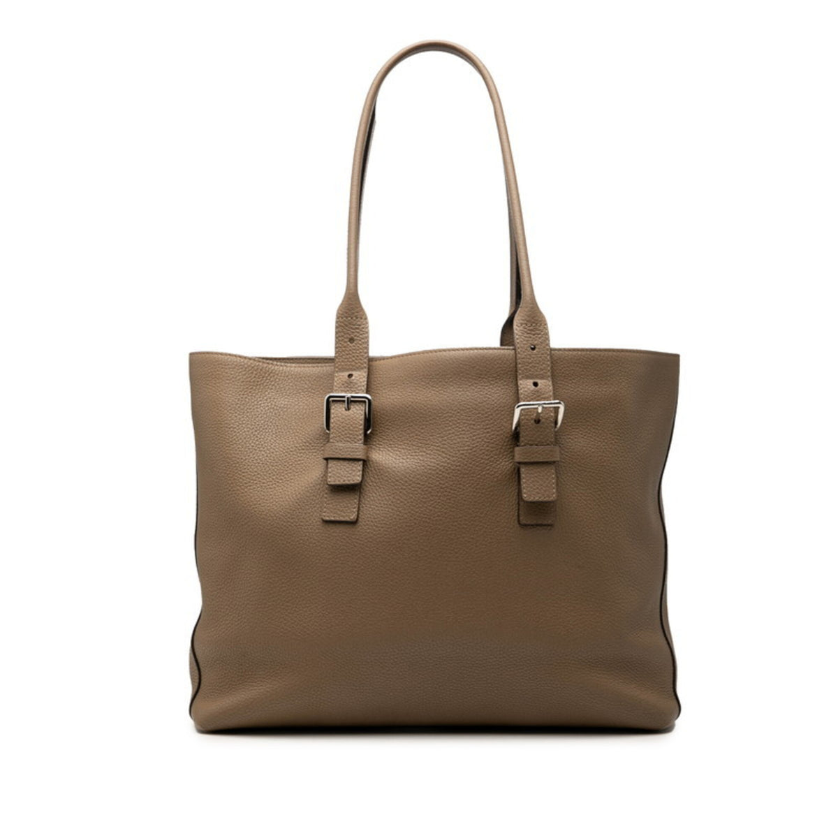 Louis Vuitton Brown Leather Shoulder Bag Tote Bag (Pre-Owned)