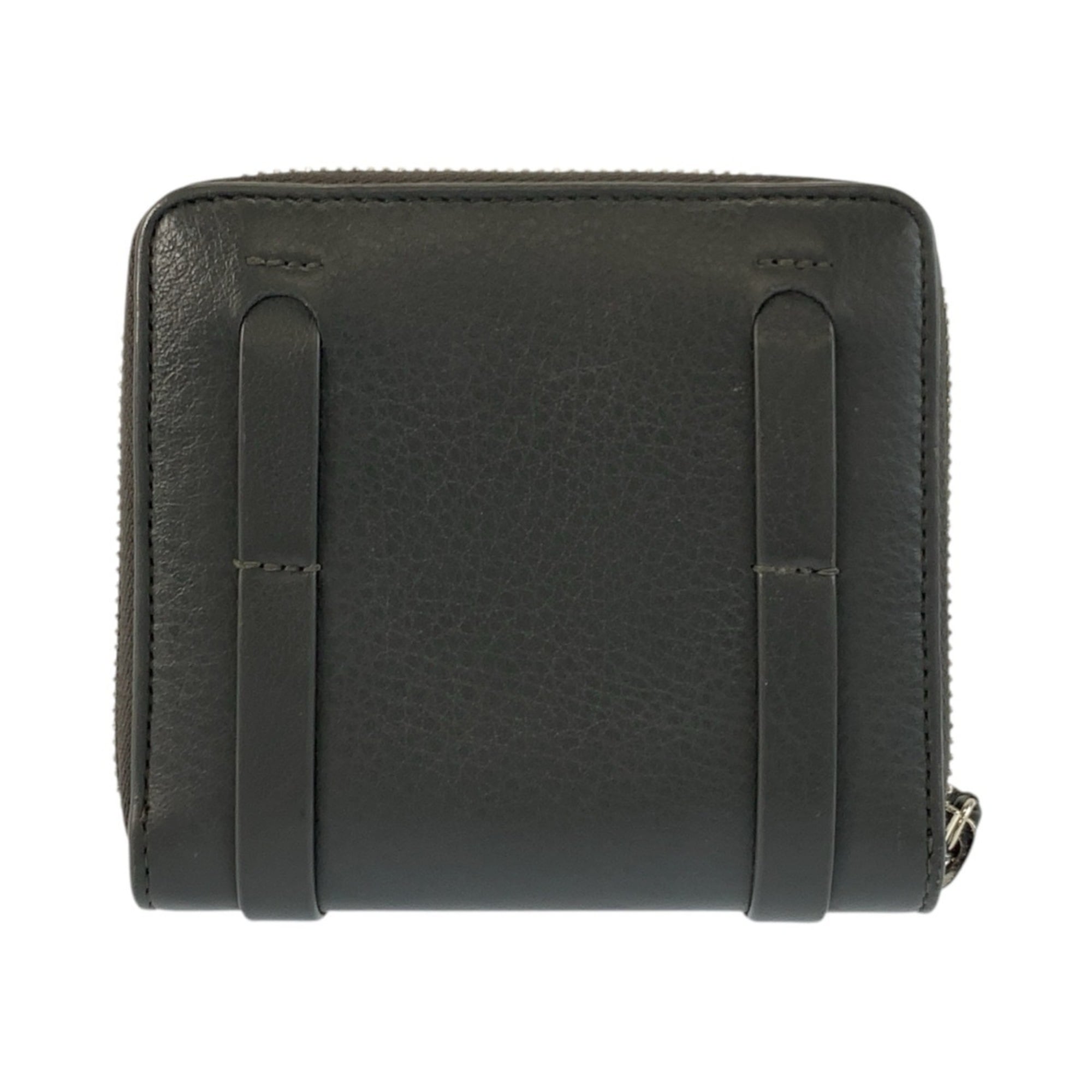 Balenciaga Gray Leather Coin Purse/Coin Case (Pre-Owned)