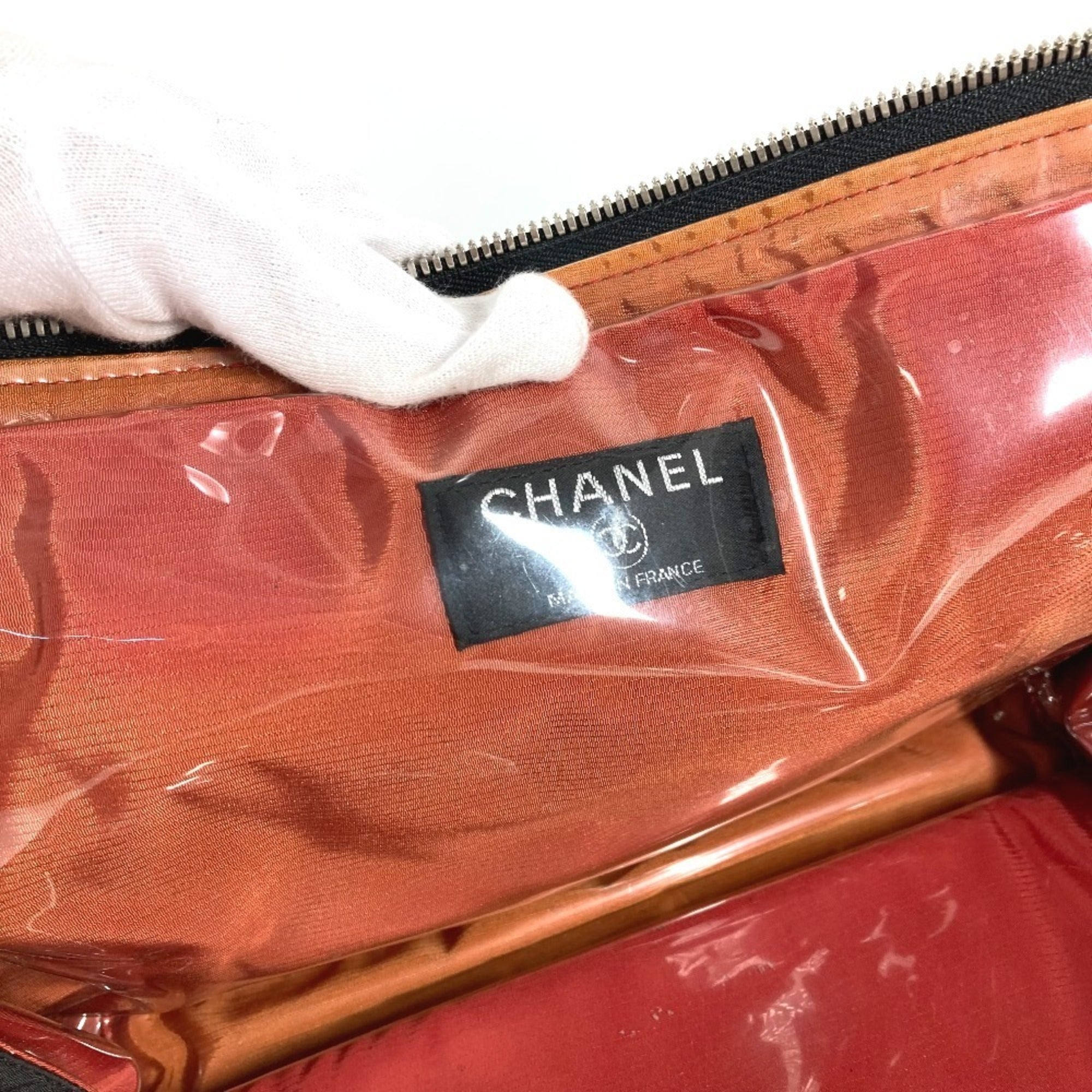 Chanel Travel Line Black Nylon Handbag (Pre-Owned)