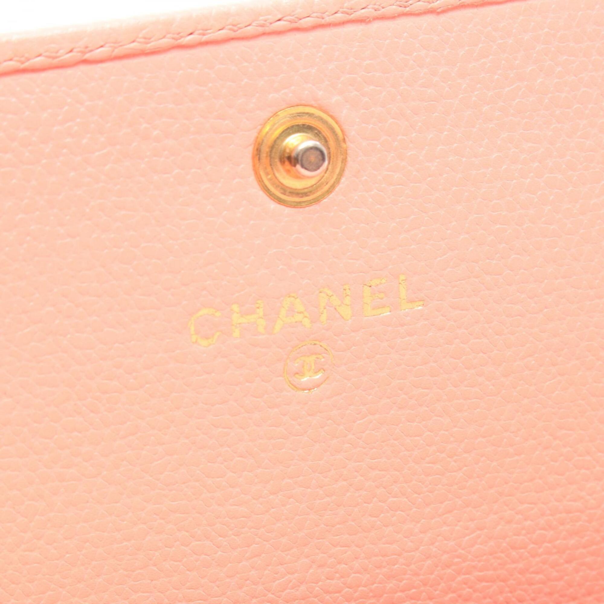 Chanel Pink Leather Wallet (Bi-Fold) (Pre-Owned)