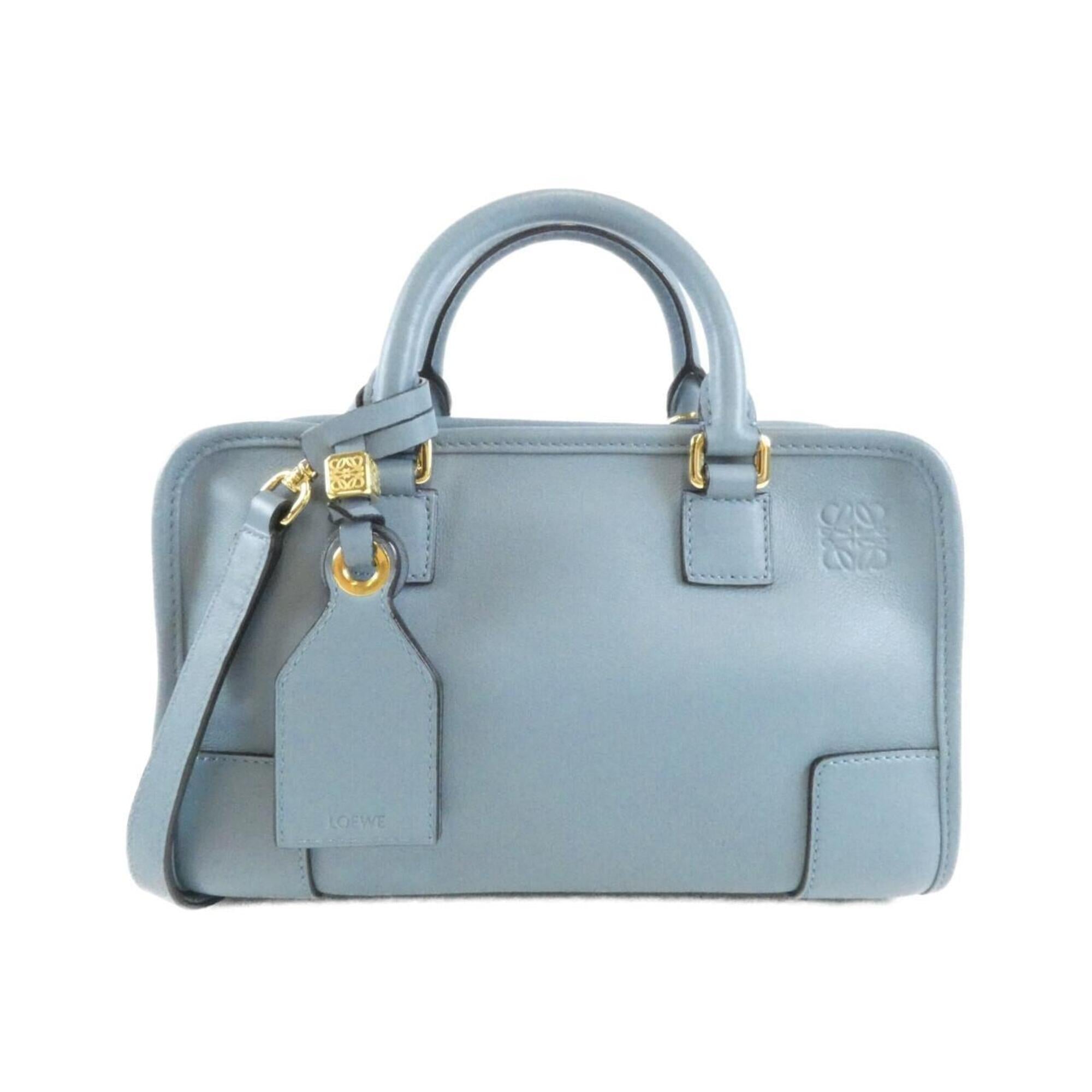 Loewe Stone Blue Leather Handbag (Pre-Owned)