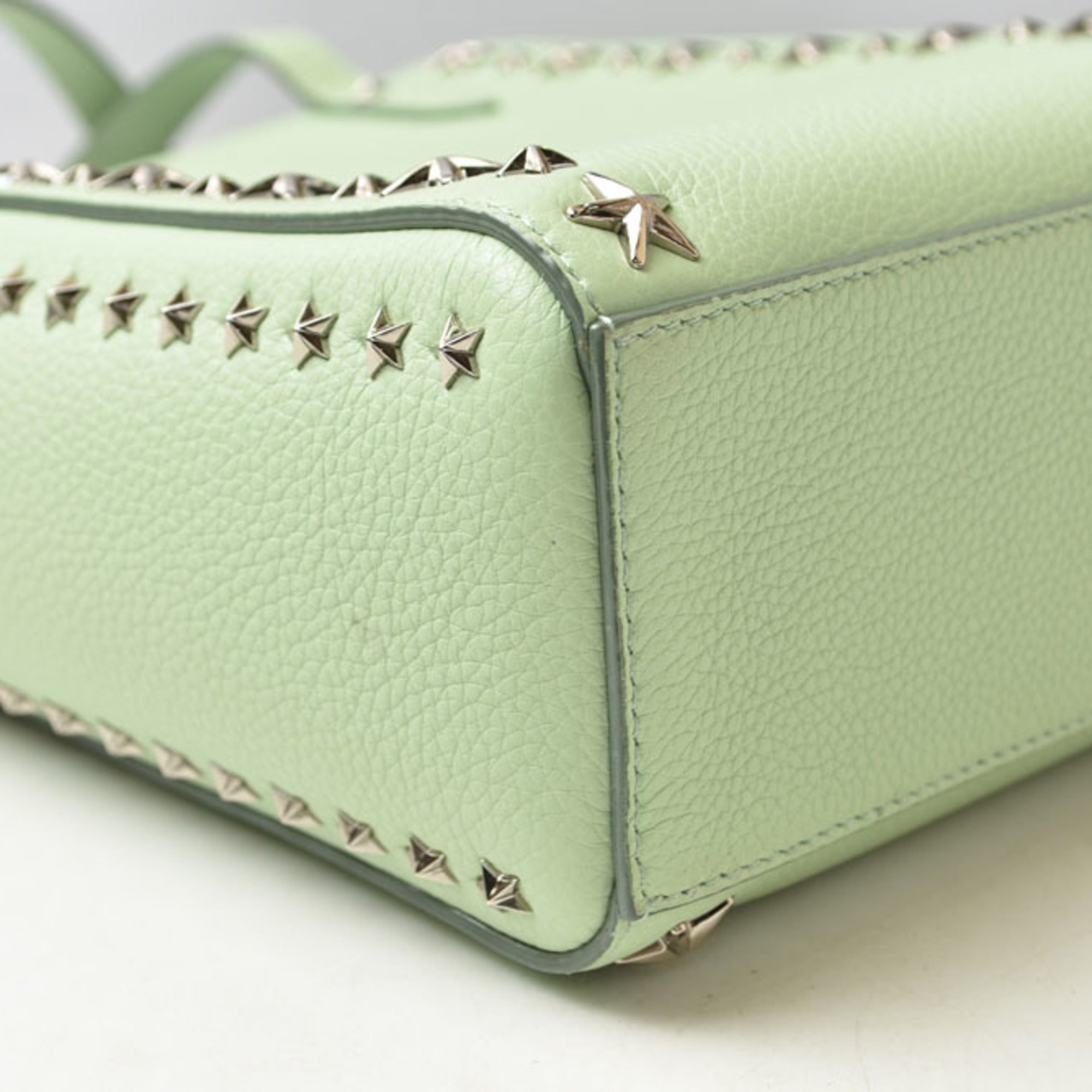 Jimmy Choo Green Leather Handbag Shoulder Bag (Pre-Owned)