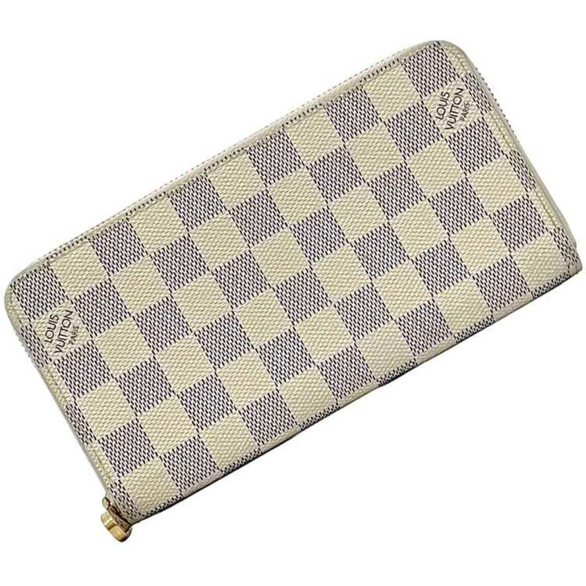 Louis Vuitton Gray White Damier Canvas Long Wallet (Bi-Fold) (Pre-Owned)