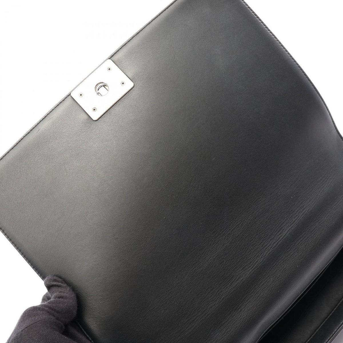 Chanel Black Leather Handbag Shoulder Bag (Pre-Owned)