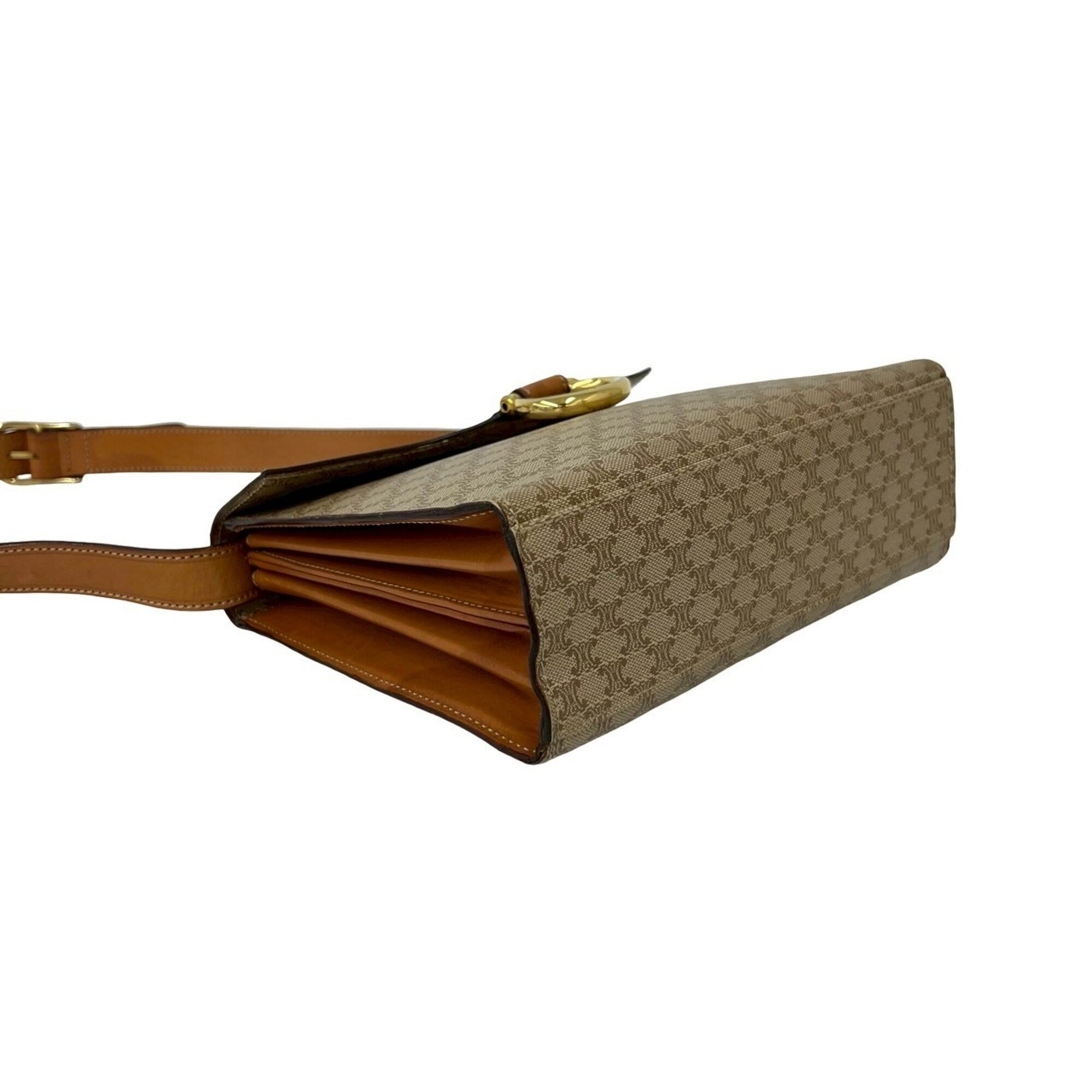 Celine Brown Leather Pvc Pochette Shoulder Bag (Pre-Owned)