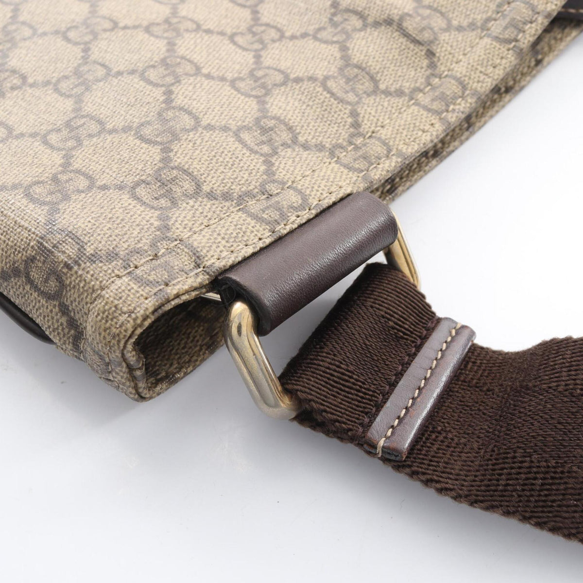 Gucci Beige Brown Pvc Leather Handbag Shoulder Bag (Pre-Owned)