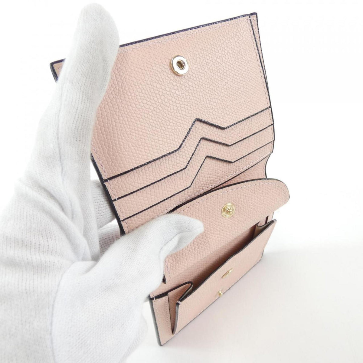 Valextra Pink Leather Wallet (Bi-Fold) (Pre-Owned)