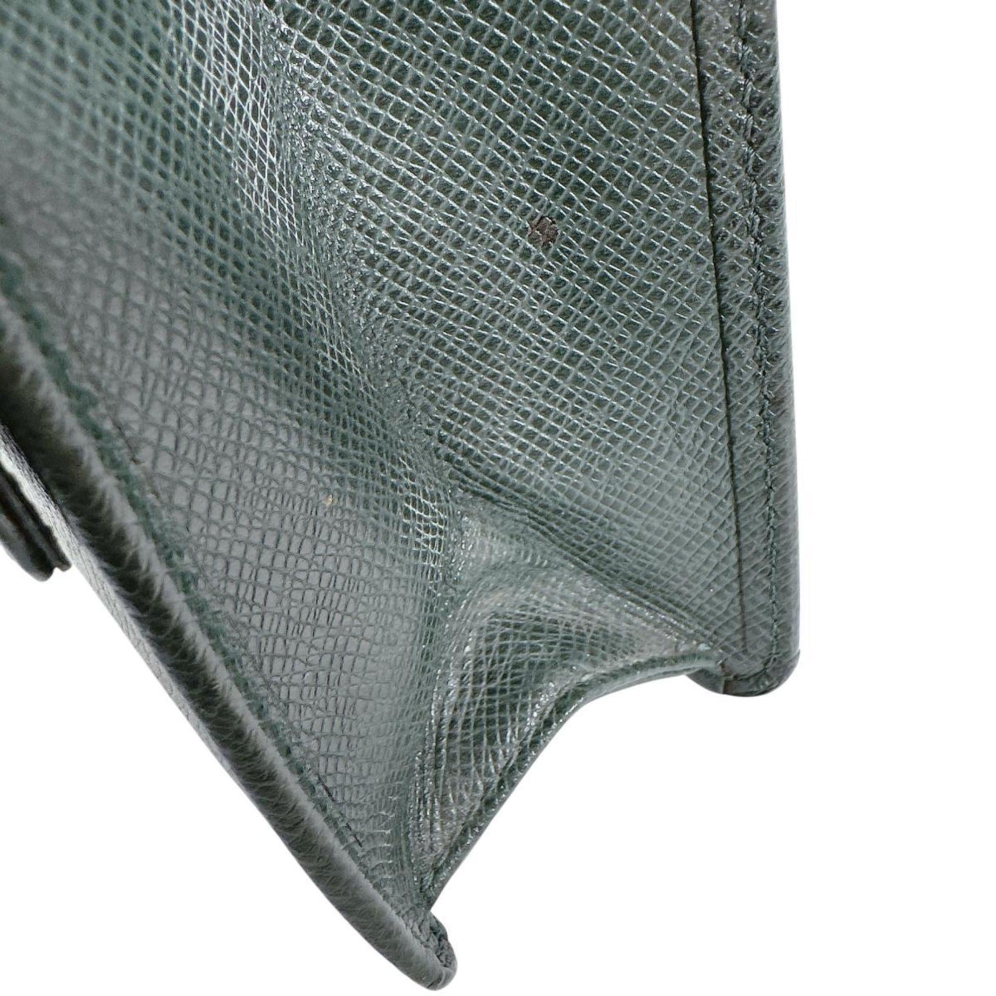 Louis Vuitton Episea Green Taiga Leather Clutch Bag (Pre-Owned)