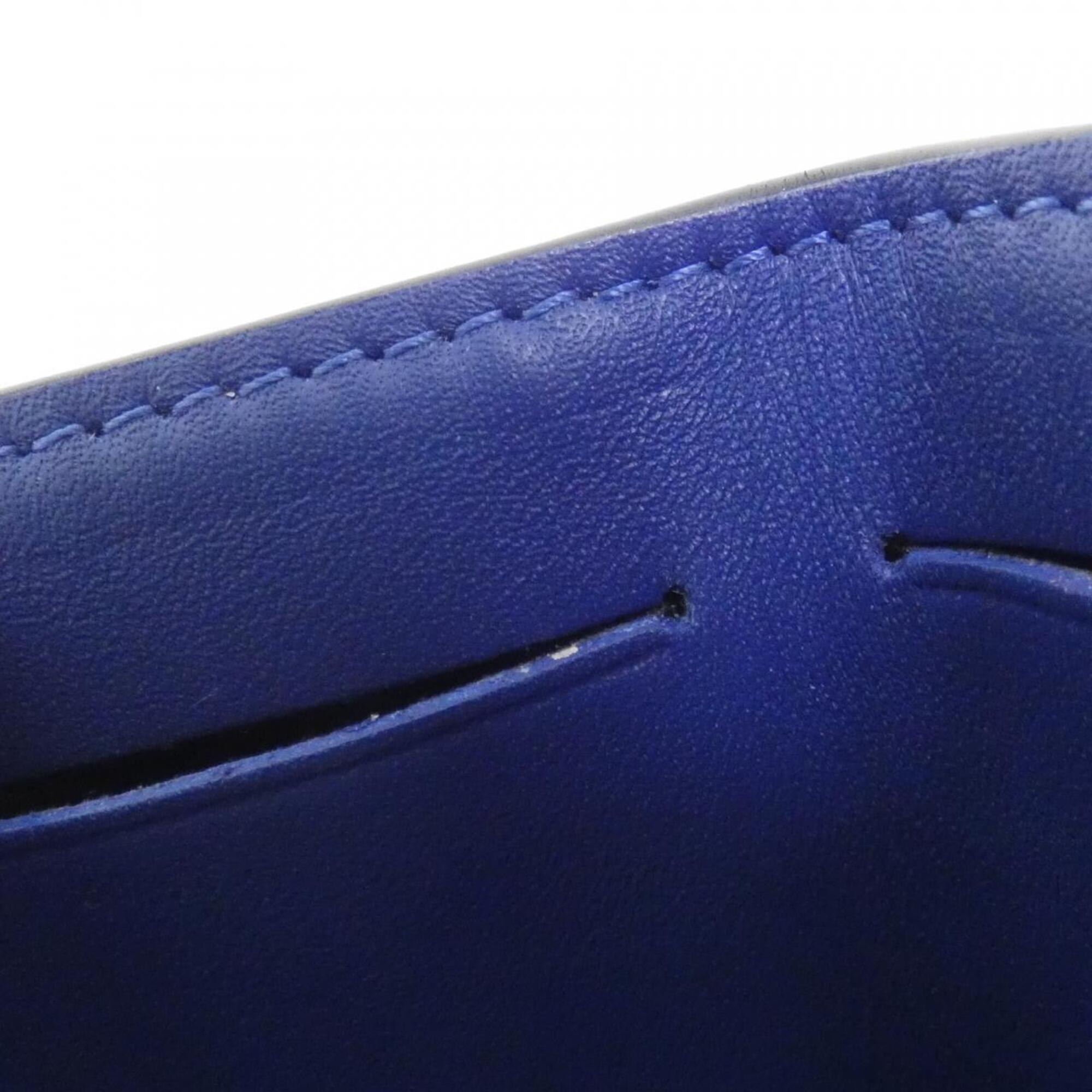 Louis Vuitton Blue Cobalt Coated Canvas Leather Card Wallet (Pre-Owned)