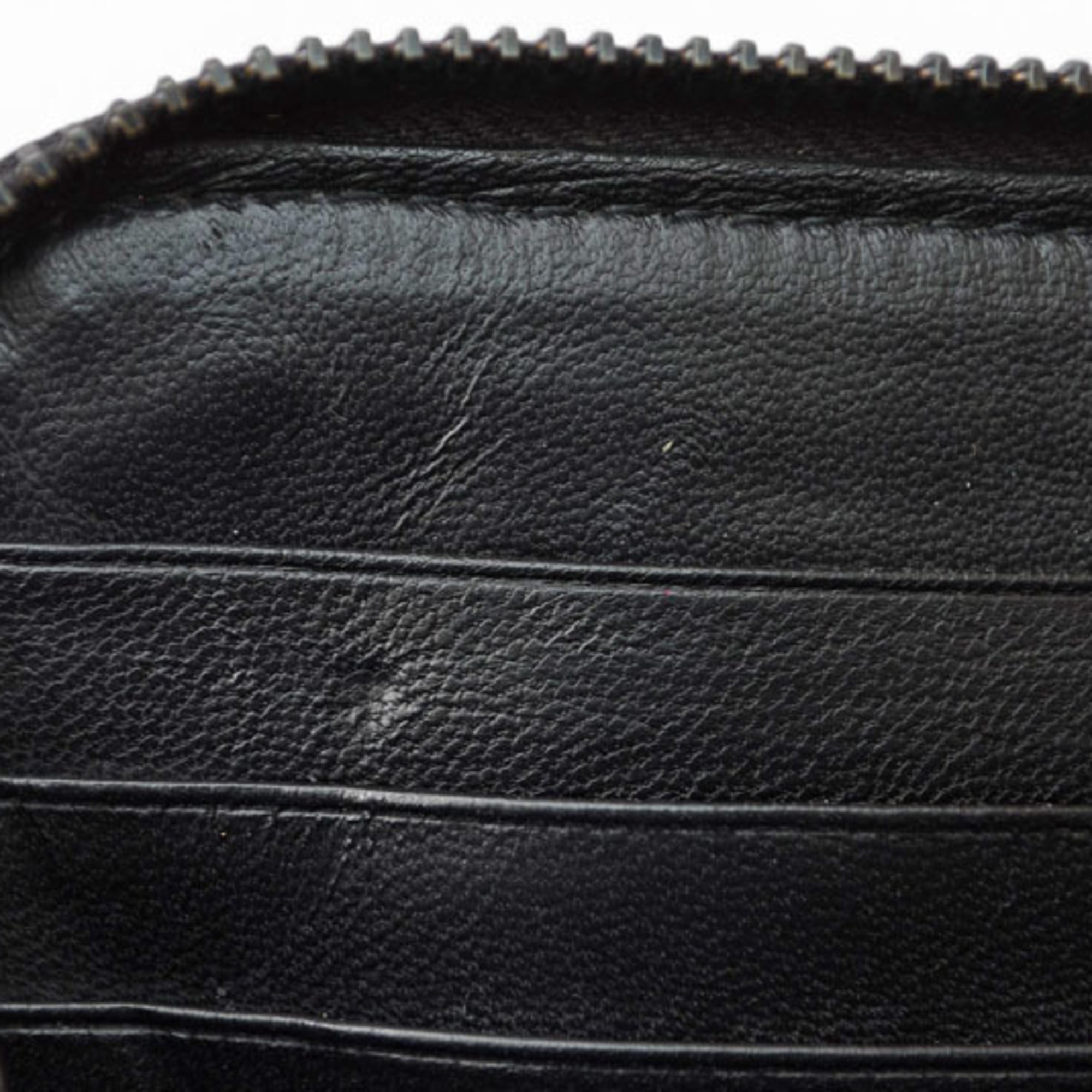 Bottega Veneta Intrecciato Black Leather Long Wallet (Bi-Fold) (Pre-Owned)
