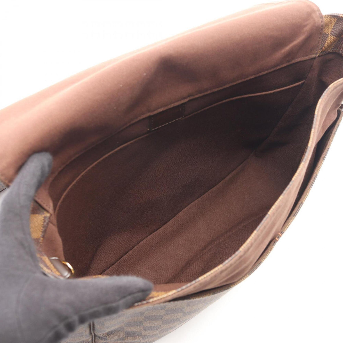 Louis Vuitton Brown Coated Canvas Leather Handbag Shoulder Bag (Pre-Owned)