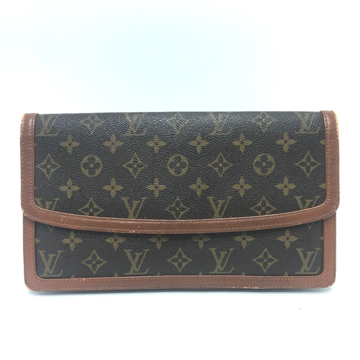 Louis Vuitton Brown Monogram Clutch Bag Pochette Pouch (Pre-Owned)