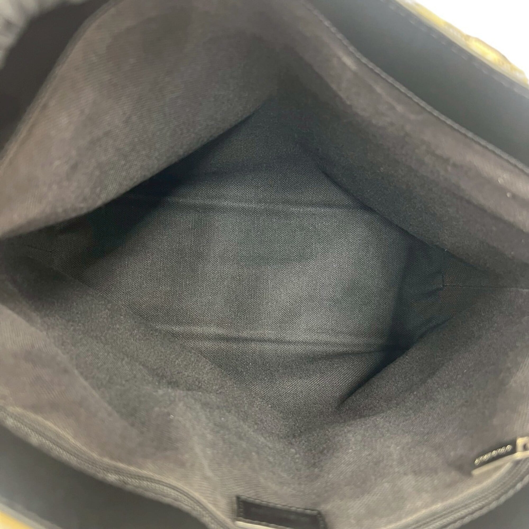 Burberry Beige Black Canvas Leather Handbag Tote Bag (Pre-Owned)
