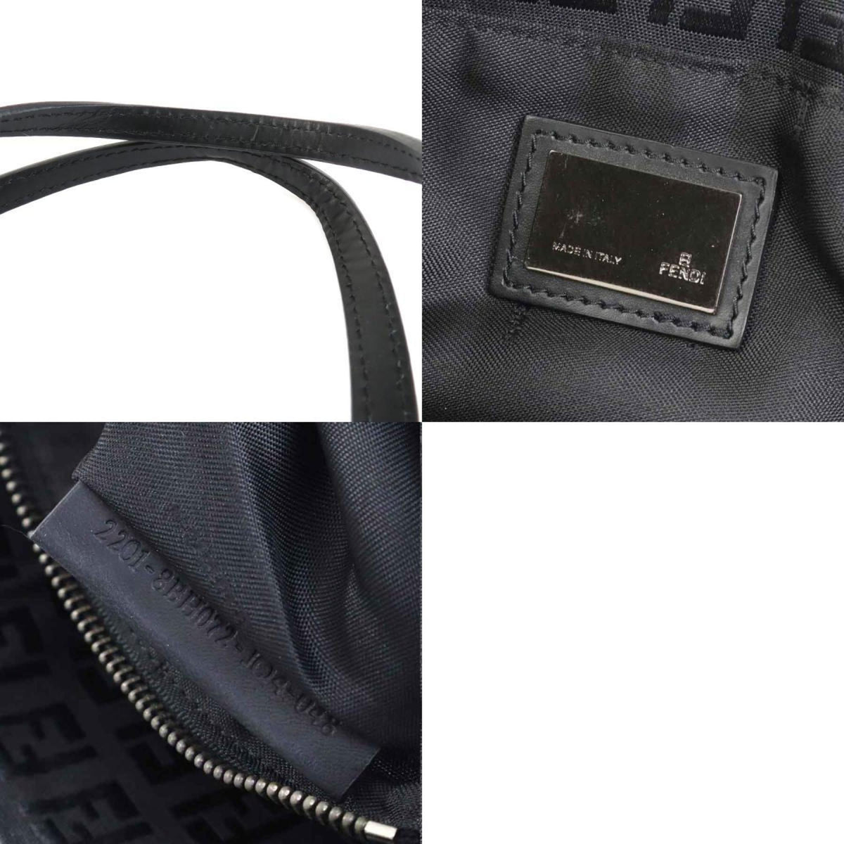 Fendi Black Nylon Canvas Handbag (Pre-Owned)