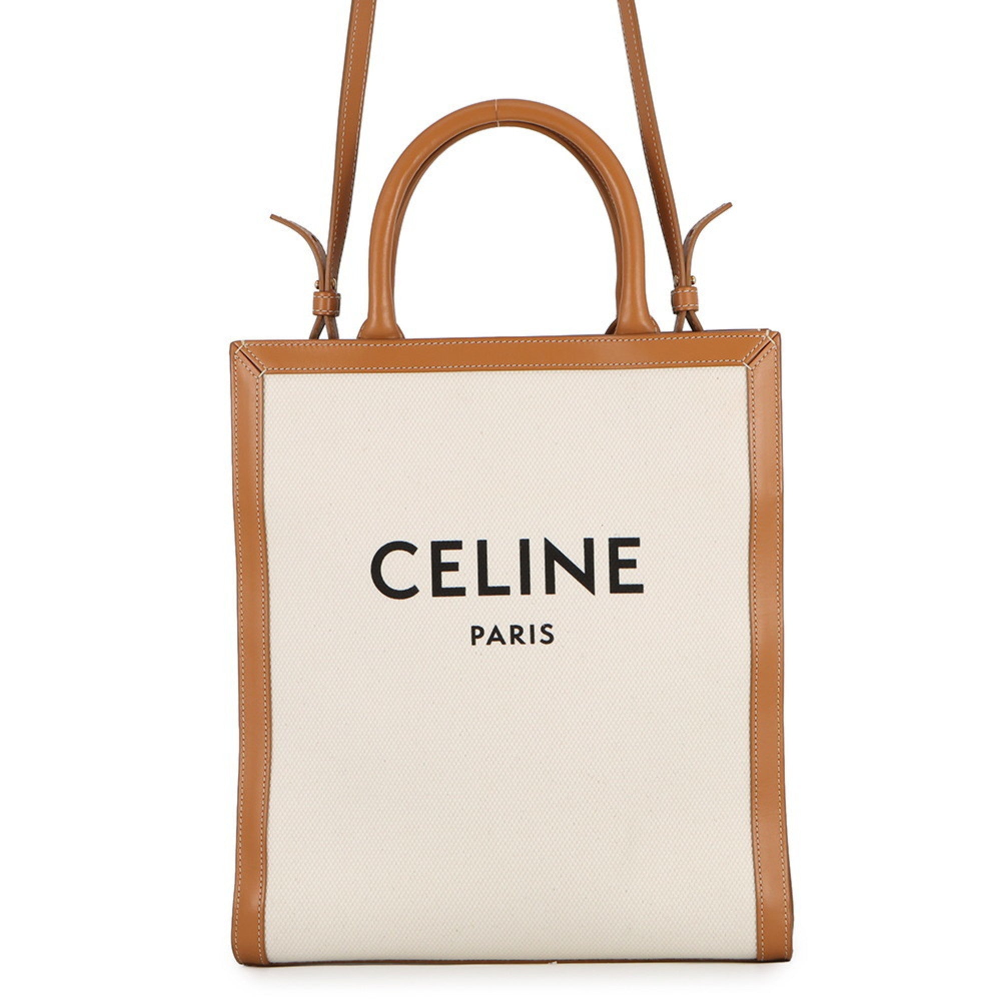 Celine Canvas Leather Handbag Shoulder Bag Tote Bag (Pre-Owned)