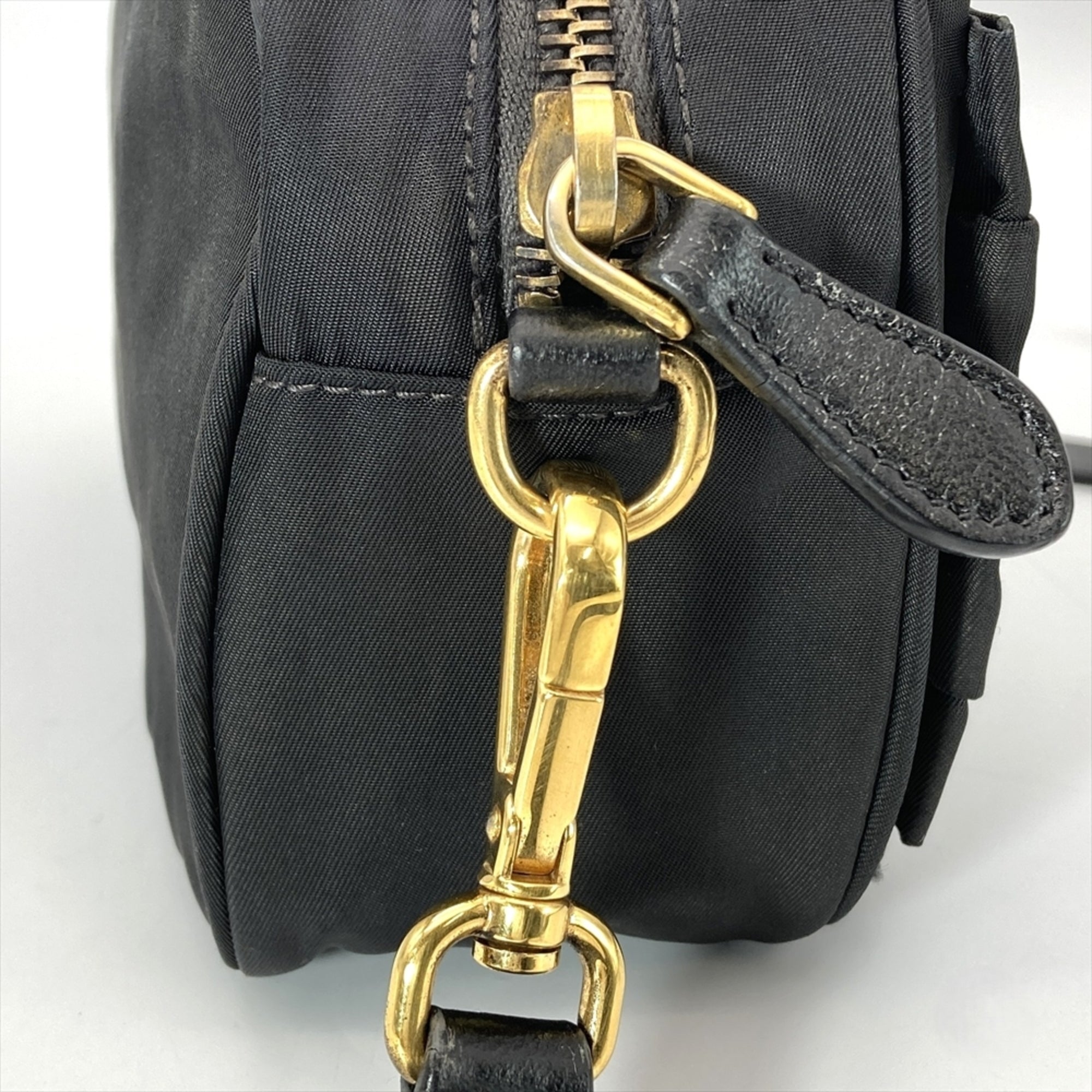 Prada Black Nylon Handbag Pouch Shoulder Bag (Pre-Owned)