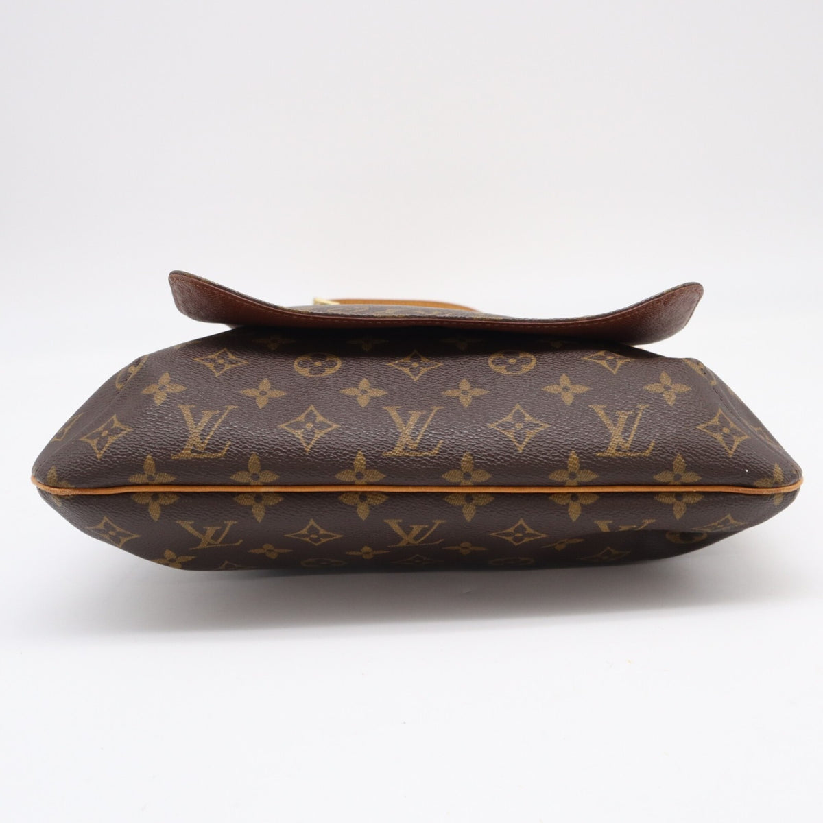 Louis Vuitton Monogram Beige Brown Coated Canvas Leather Shoulder Bag (Pre-Owned)