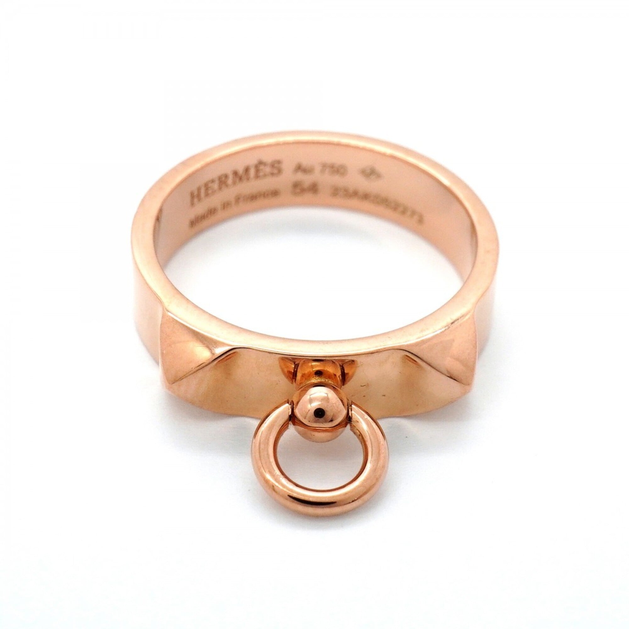 Hermes Pink Gold (18K) Band Ring (Pre-Owned)