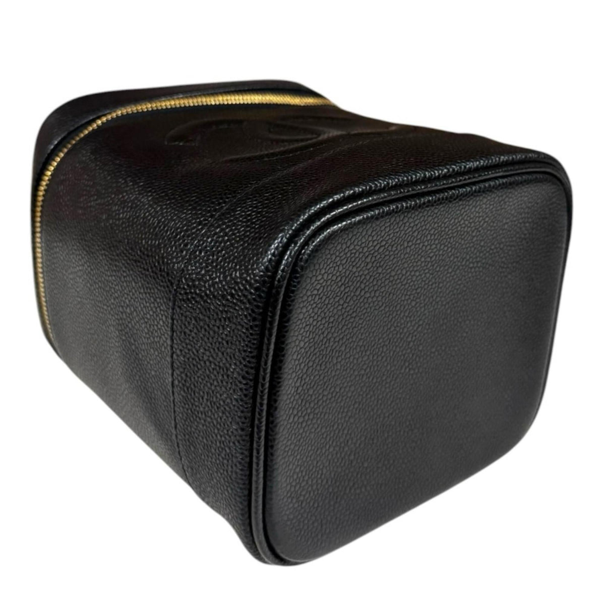 Chanel Black Grained Calfskin Handbag (Pre-Owned)