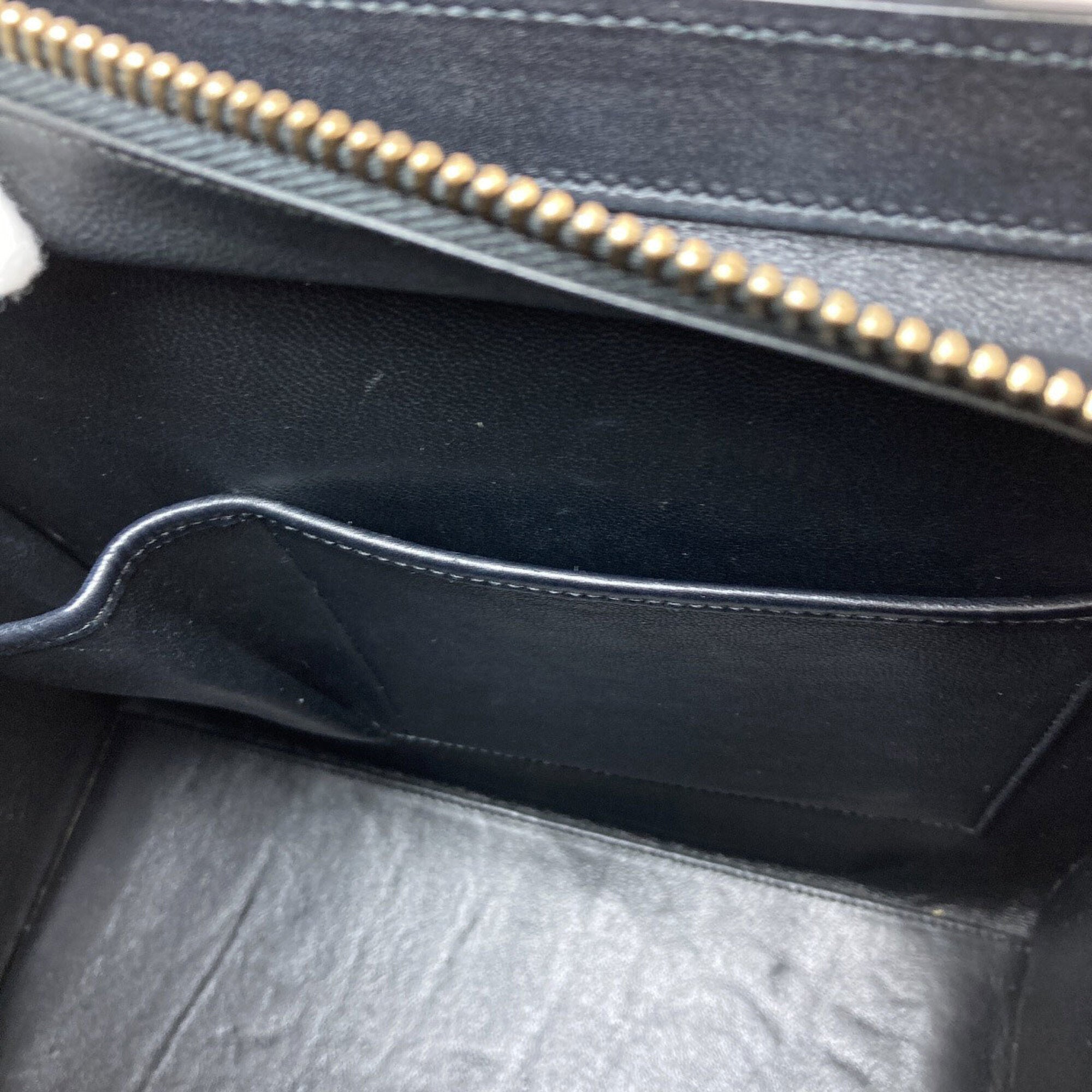 Celine Black Orange White Canvas Leather Handbag (Pre-Owned)