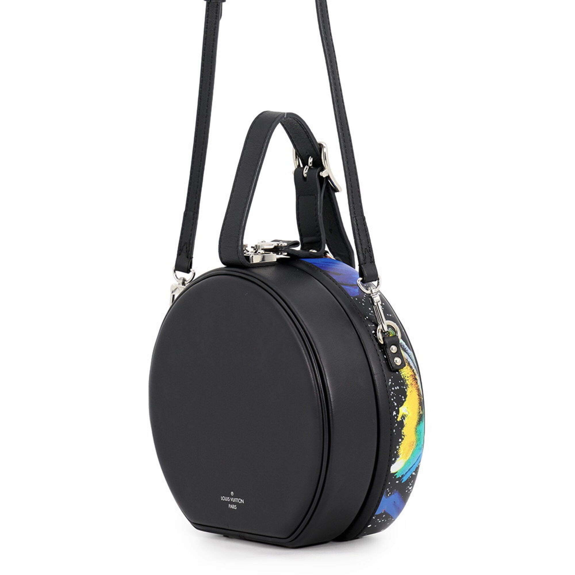 Louis Vuitton Multi-Color Noir Leather Handbag Shoulder Bag (Pre-Owned)