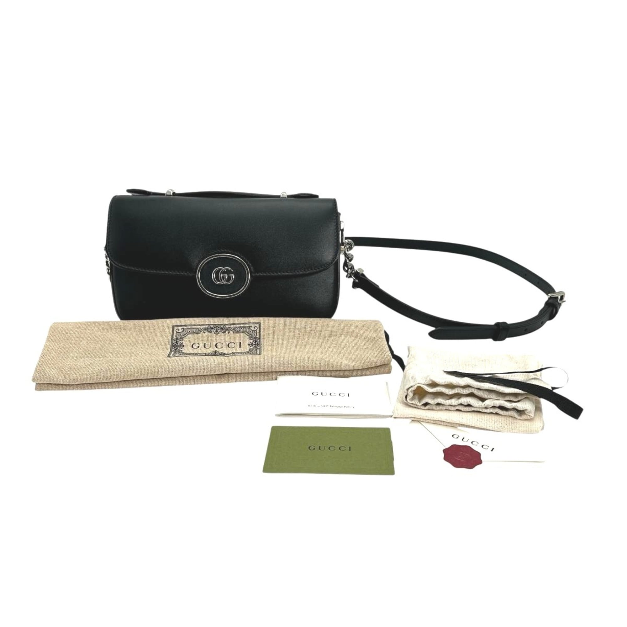 Gucci Black Leather Shoulder Bag (Pre-Owned)