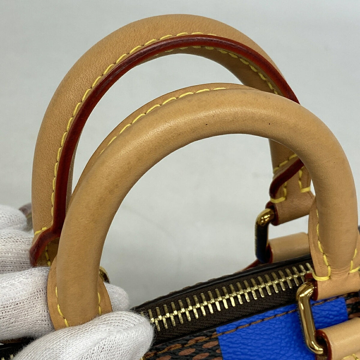 Louis Vuitton Blue Brown Handbag (Pre-Owned)