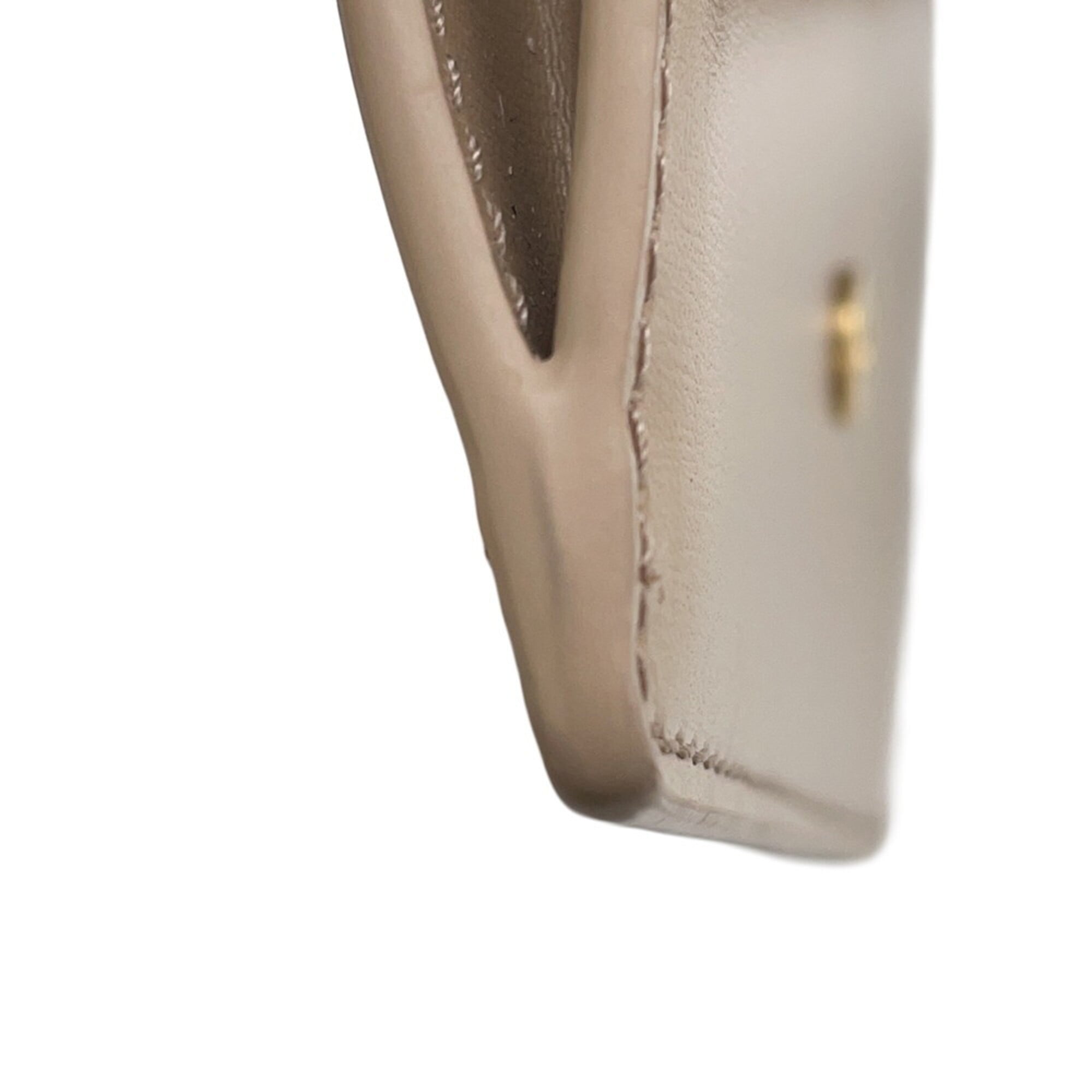 Celine Beige Leather Coin Purse/Coin Case (Pre-Owned)