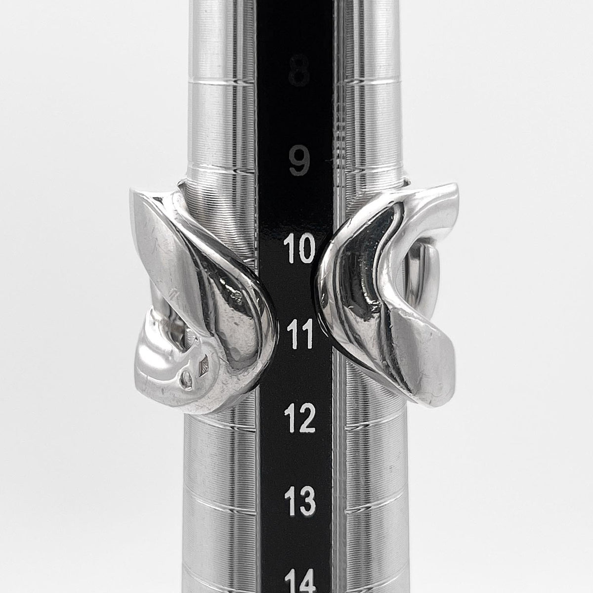 Hermes Silver Silver 925 Band Ring (Pre-Owned)