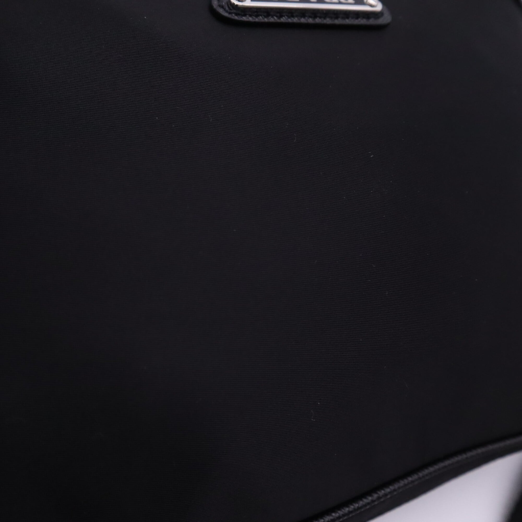 Prada Saffiano Black Nylon Shoulder Bag (Pre-Owned)