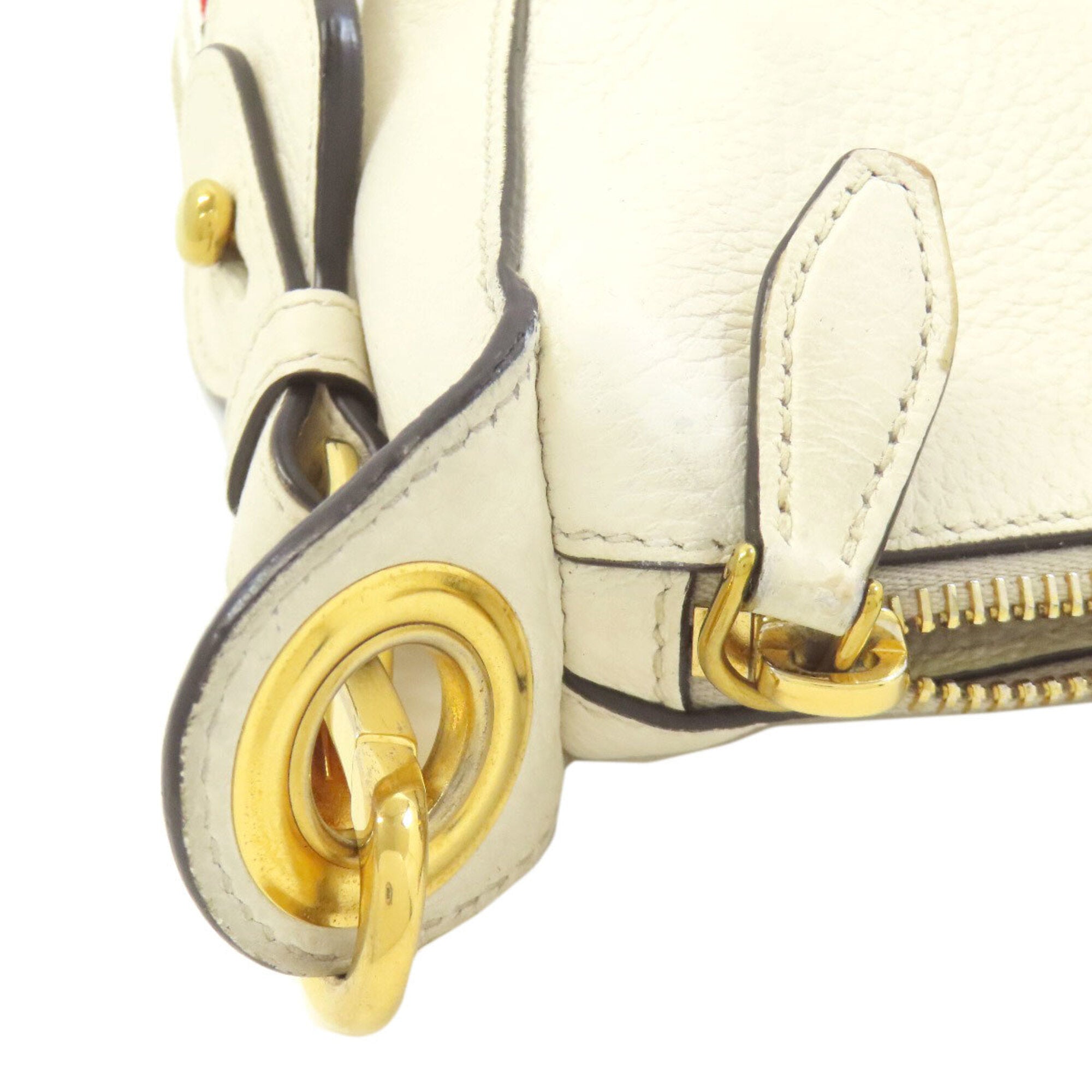 Prada White Leather Shoulder Bag (Pre-Owned)