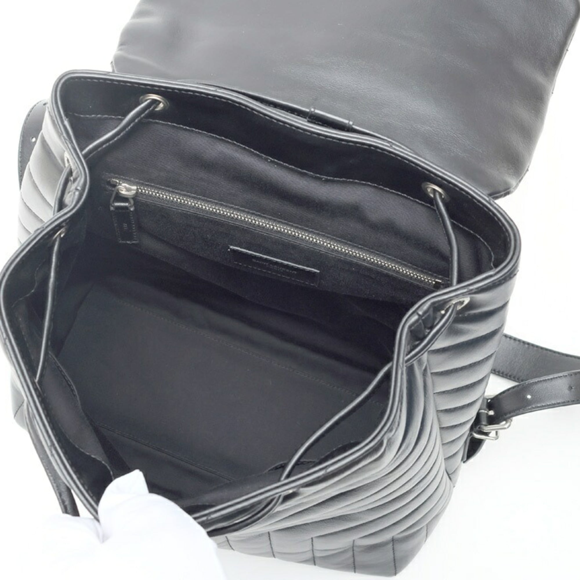 Saint Laurent Black Leather Backpack (Pre-Owned)