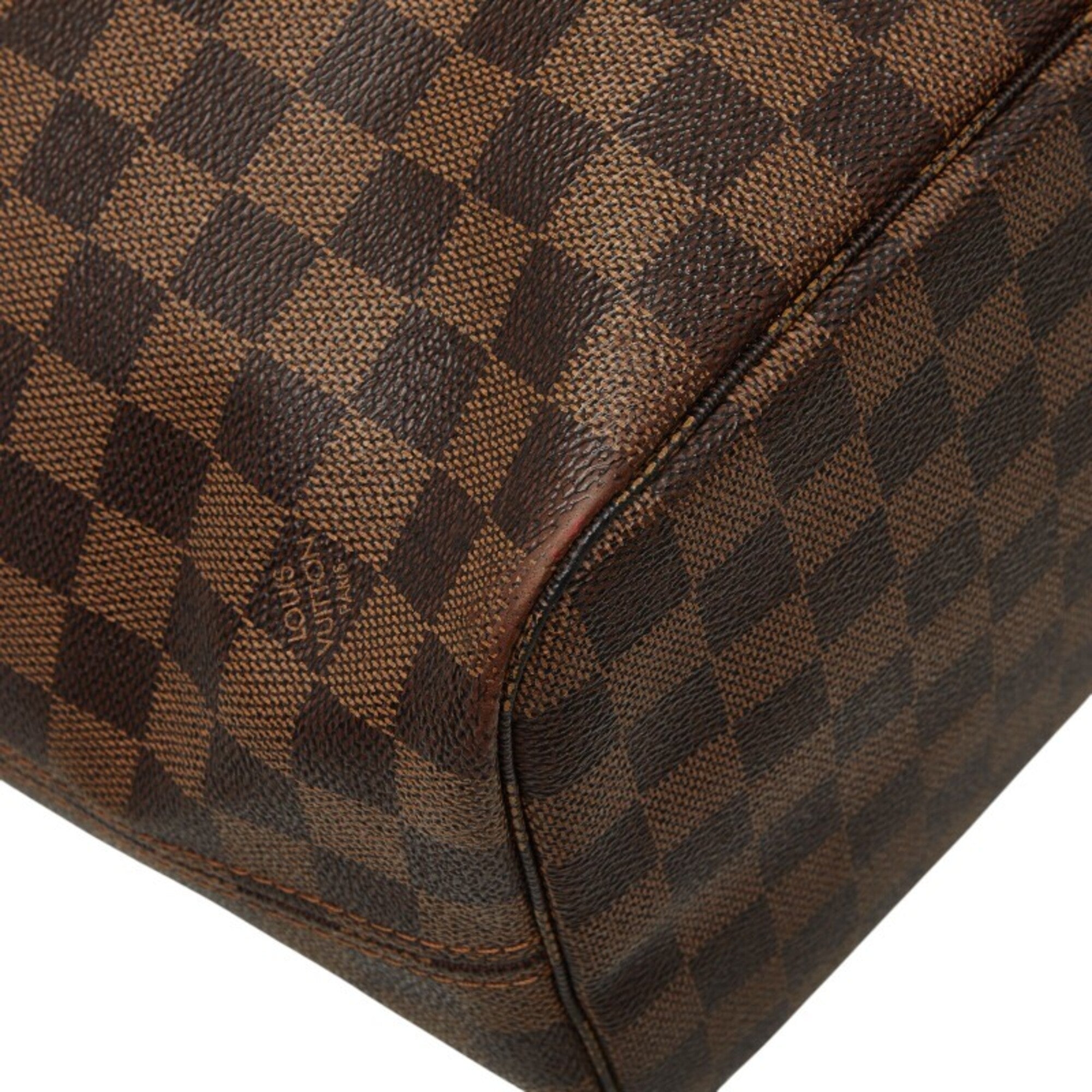 Louis Vuitton Brown Damier Canvas Pvc Leather Tote Bag (Pre-Owned)
