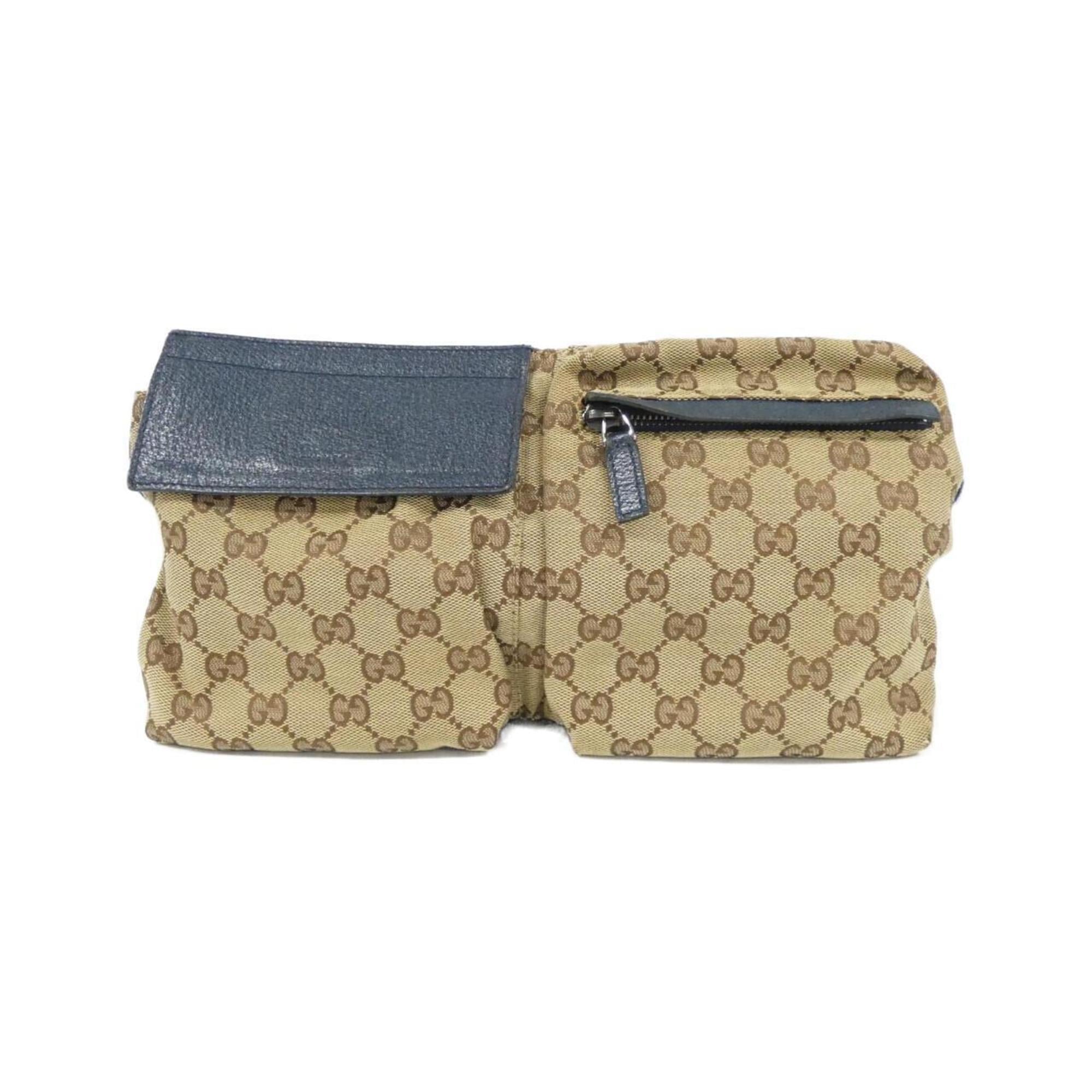 Gucci Beige Blue Orange Gg Canvas Fanny Pack (Pre-Owned)